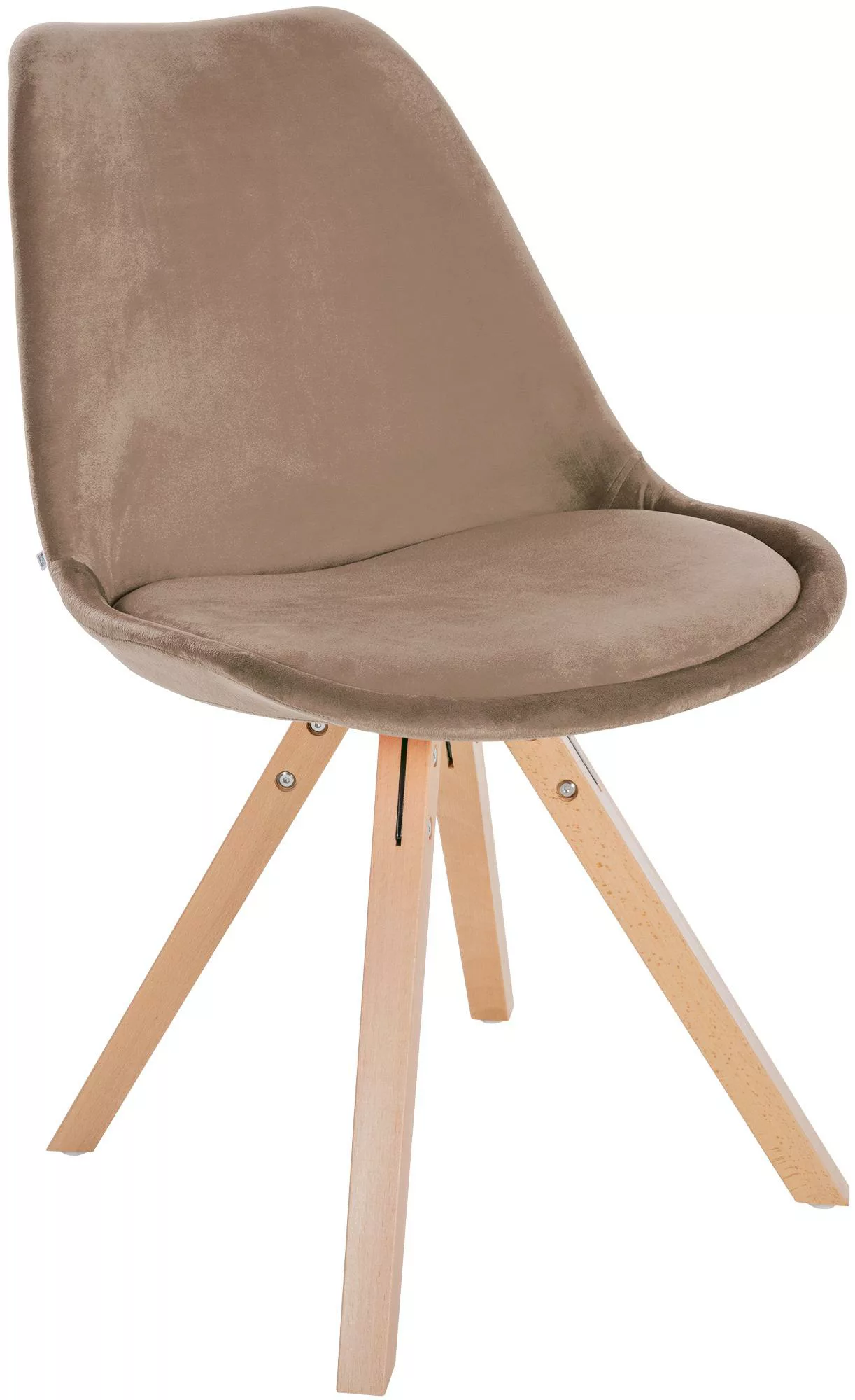 Stuhl Sofia Samt Square Braun günstig online kaufen