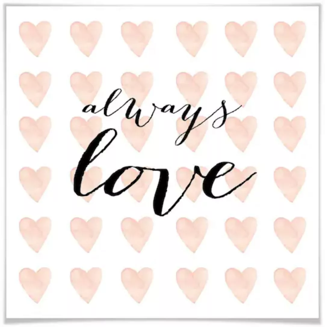 Wall-Art Poster "Always Love Kinderzimmedeko", Schriftzug, (1 St.), Poster günstig online kaufen