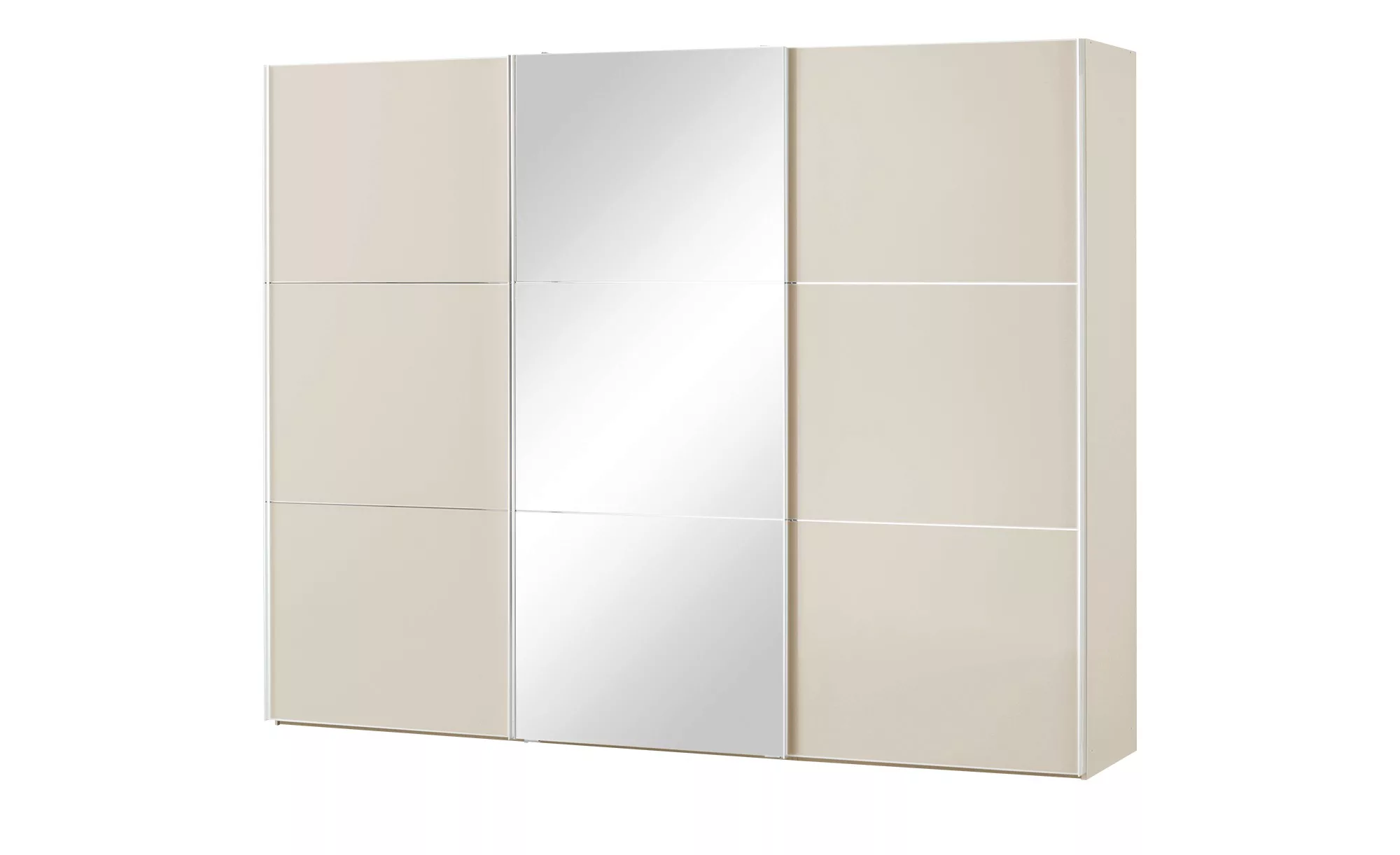 Schwebetürenschrank  Ensenso Glas ¦ beige ¦ Maße (cm): B: 280 H: 222 T: 68 günstig online kaufen