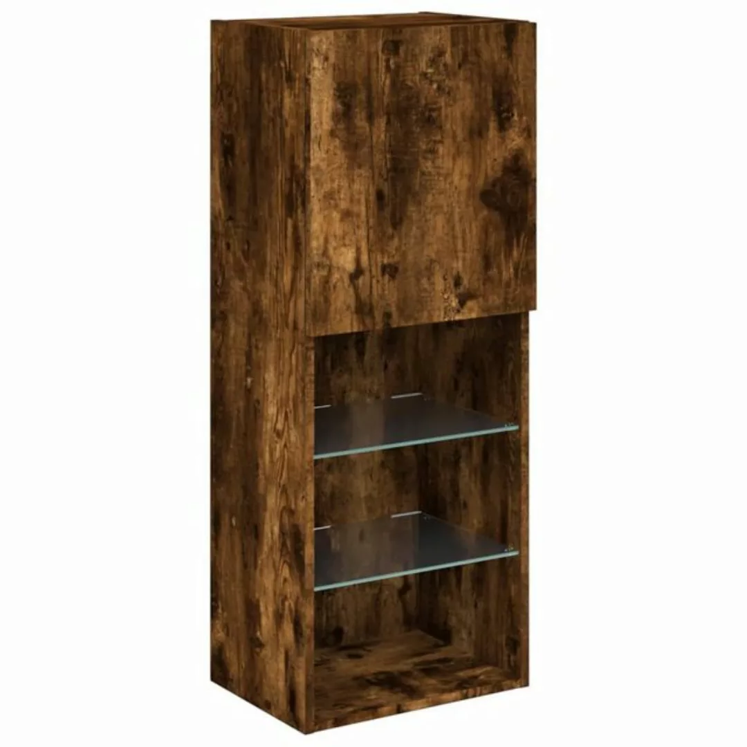 vidaXL TV-Schrank TV-Schrank mit LED-Leuchten Räuchereiche 40,5x30x102 cm ( günstig online kaufen