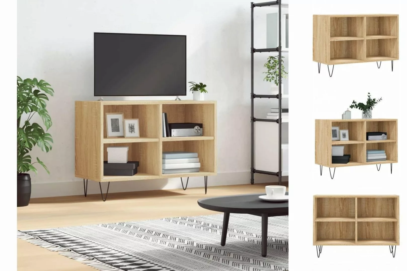 vidaXL TV-Schrank TV-Schrank Sonoma-Eiche 69,5x30x50 cm Spanplatte günstig online kaufen