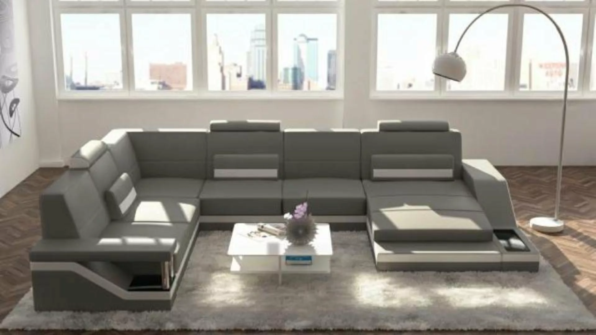 JVmoebel Ecksofa Designer U-Form Couch Ecksofa Polster Sofa Wohnlandschaft, günstig online kaufen