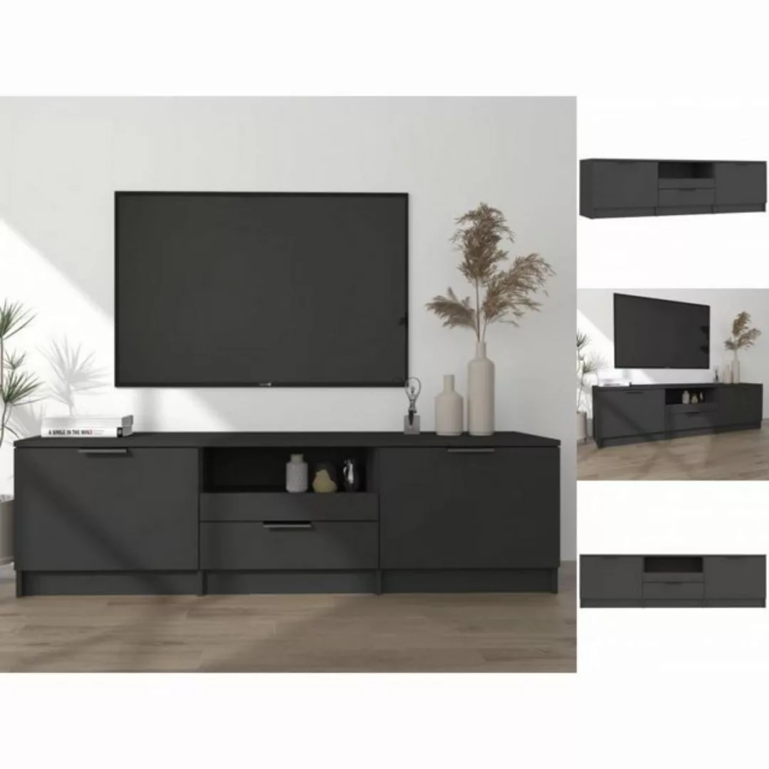 vidaXL TV-Schrank TV-Schrank Schwarz 150x33,5x45 cm Spanplatte Lowboard günstig online kaufen