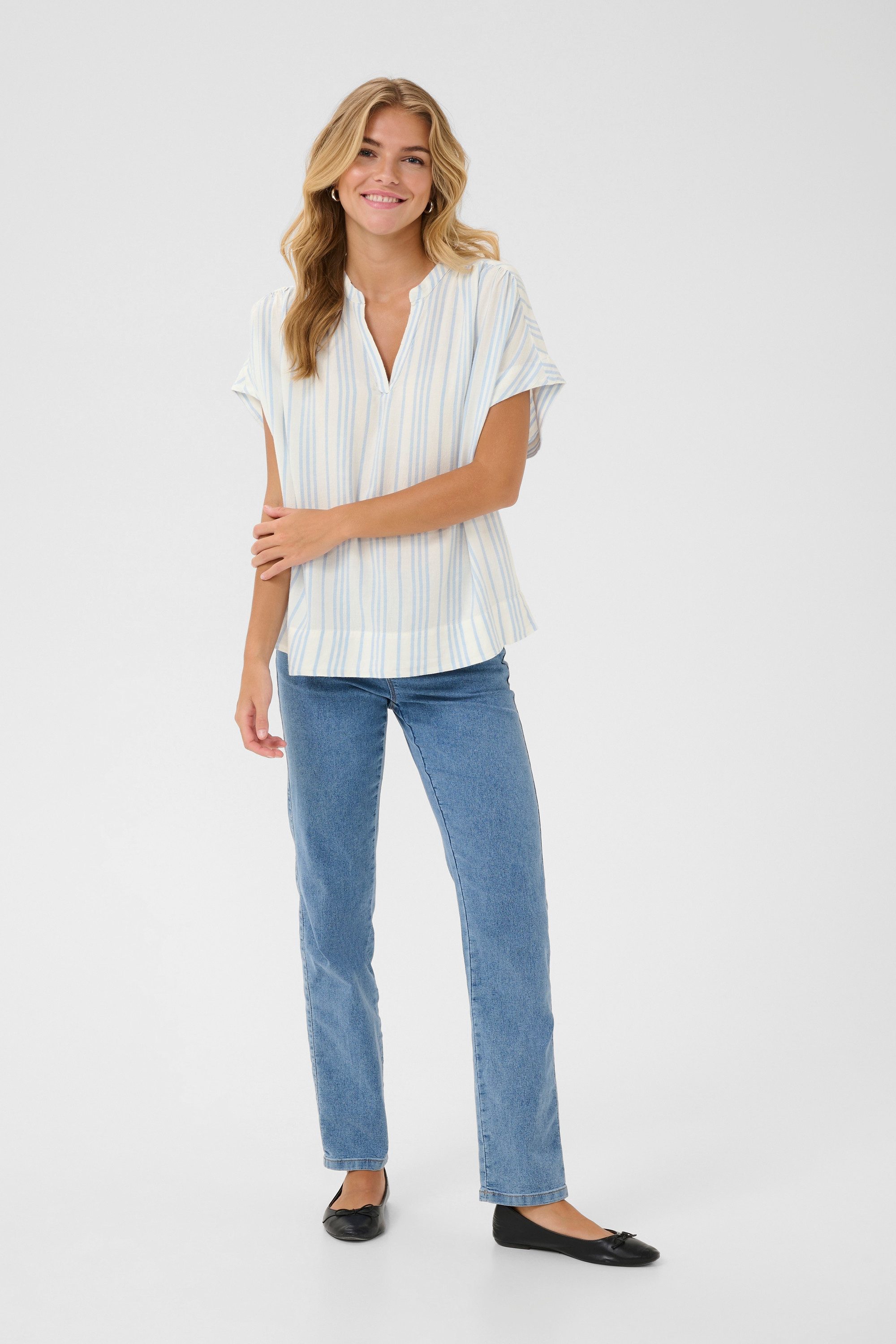 KAFFE Kurzarmbluse Kurzarm-Bluse KAmilia günstig online kaufen