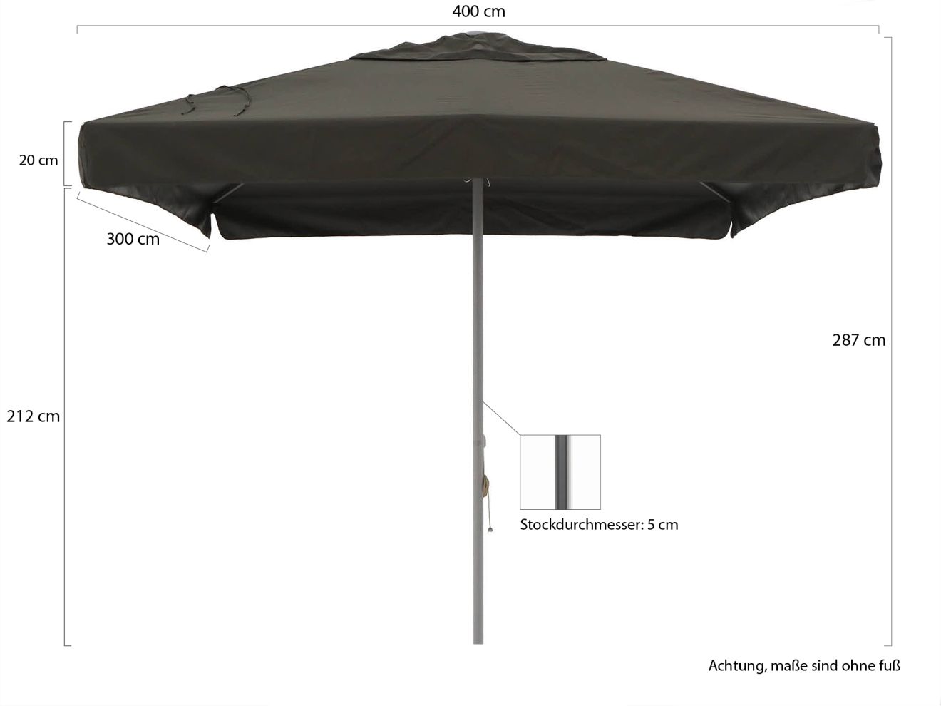 Shadowline Bonaire Sonnenschirm 400x300 cm günstig online kaufen