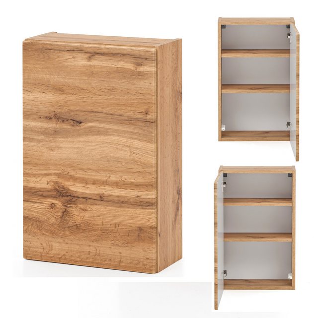 Lomadox Hängeschrank Badschrank Schrank hängend Eiche modern B/H/T: 40/64/2 günstig online kaufen