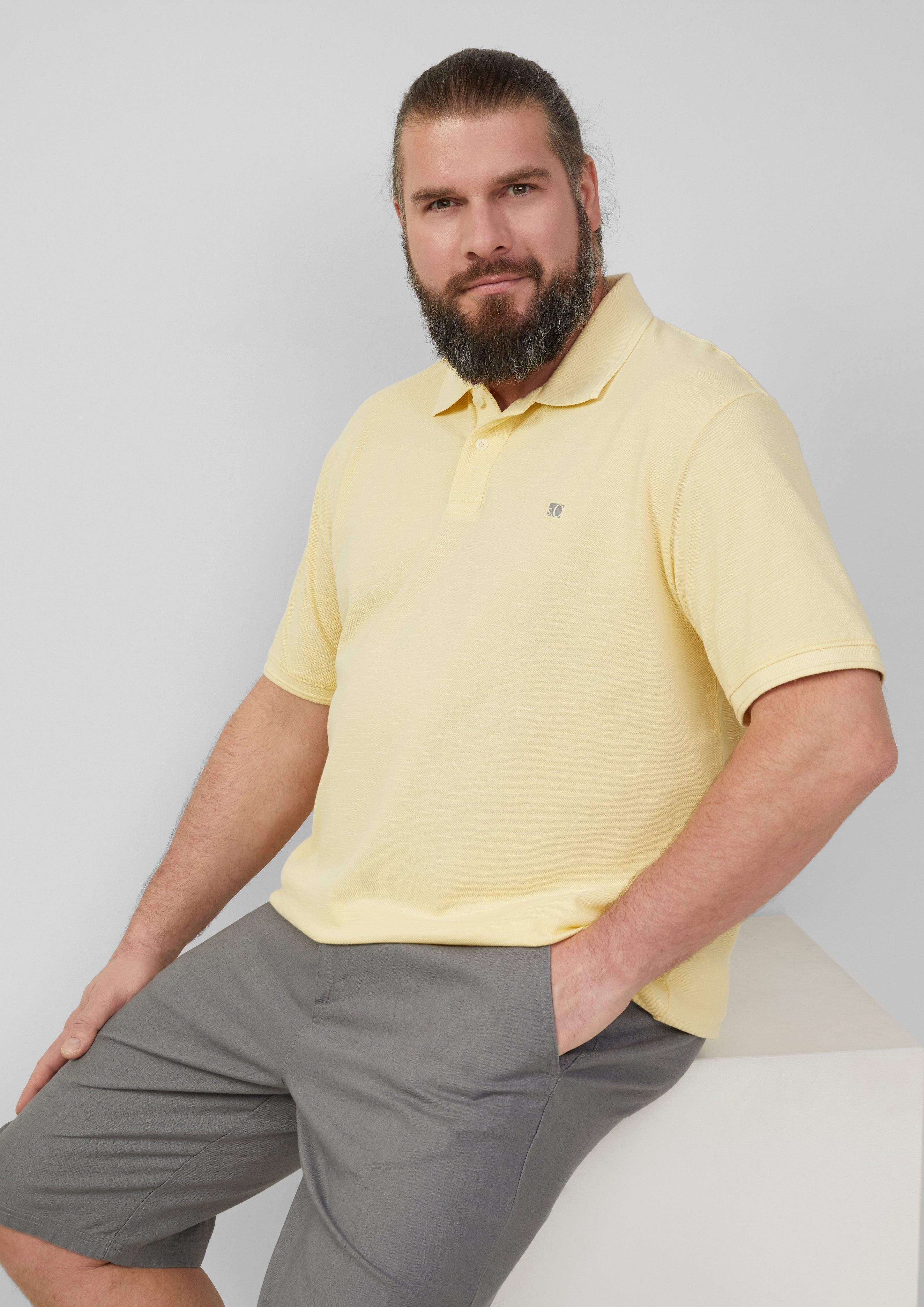 s.Oliver Kurzarmshirt Poloshirt mit kleinem Labelpatch günstig online kaufen