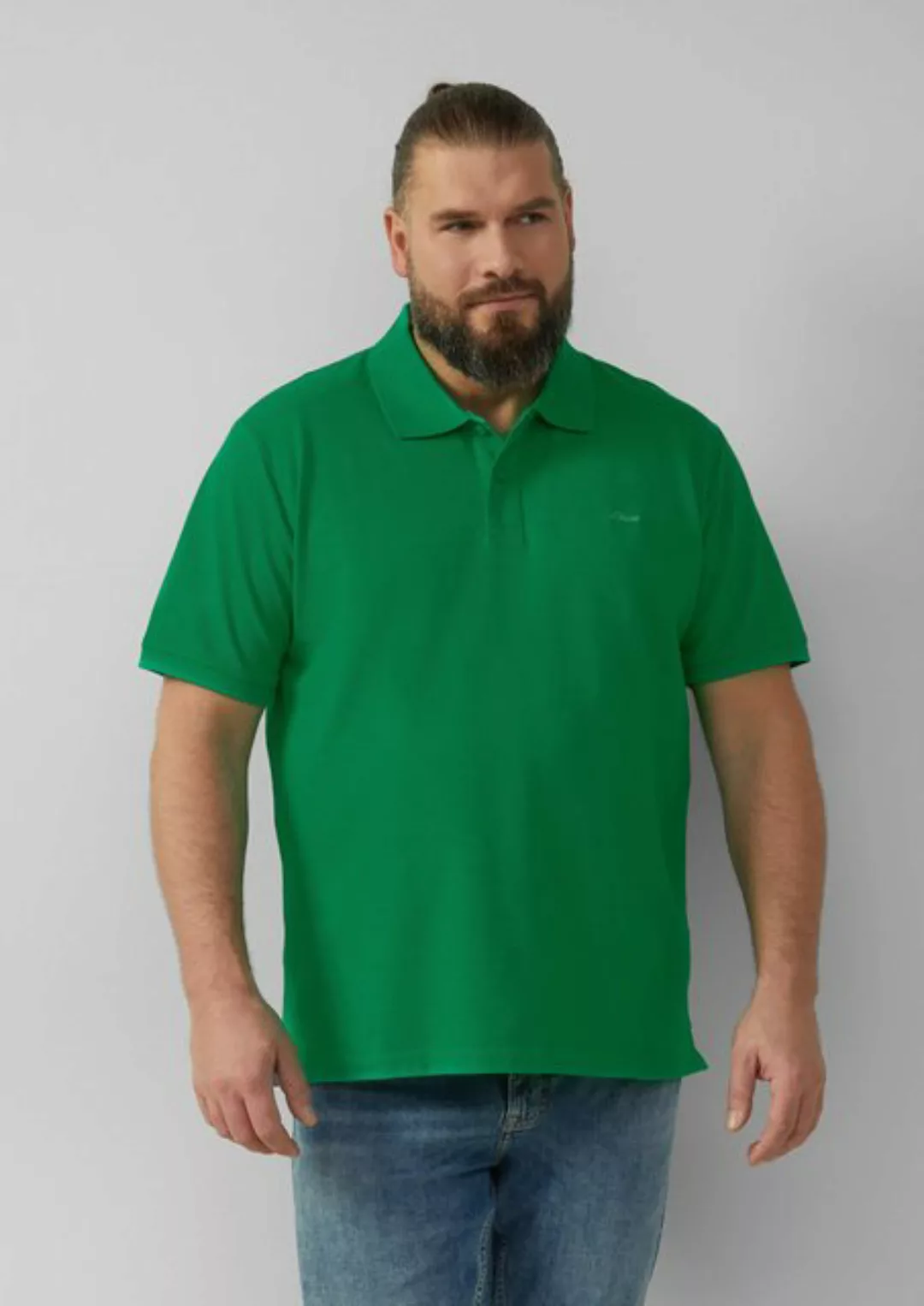 s.Oliver Kurzarmshirt Poloshirt aus Baumwollpiqué günstig online kaufen