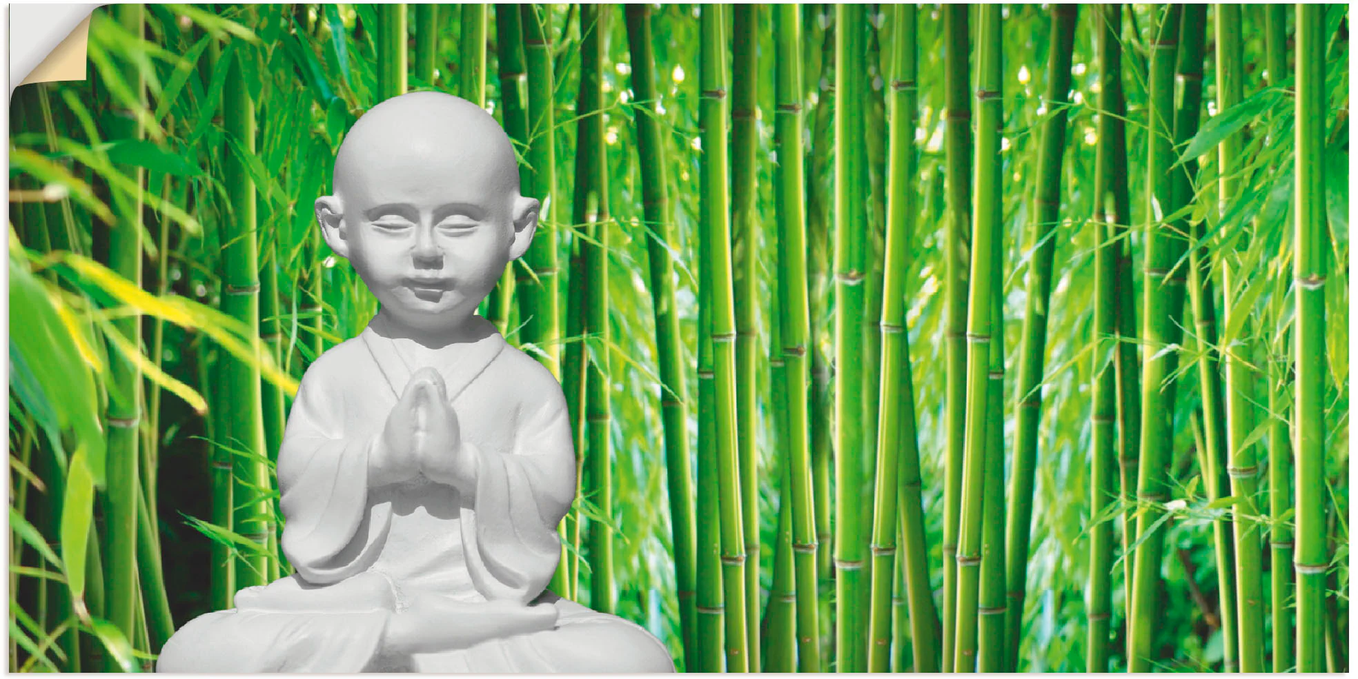 Artland Wandfolie "Buddha mit Bambus", Religion, (1 St.), selbstklebend günstig online kaufen