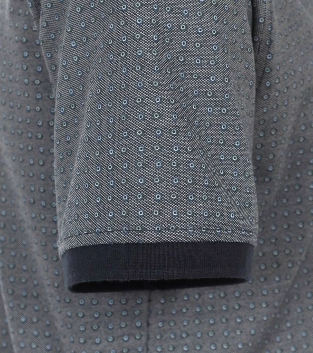 Casa Moda Poloshirt Druck Grau Blau - Größe L günstig online kaufen