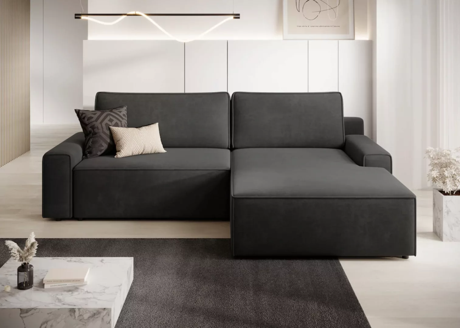 TRENDMANUFAKTUR Ecksofa "Challenge, Schlafsofa mit Bettkasten, Couch in L-F günstig online kaufen