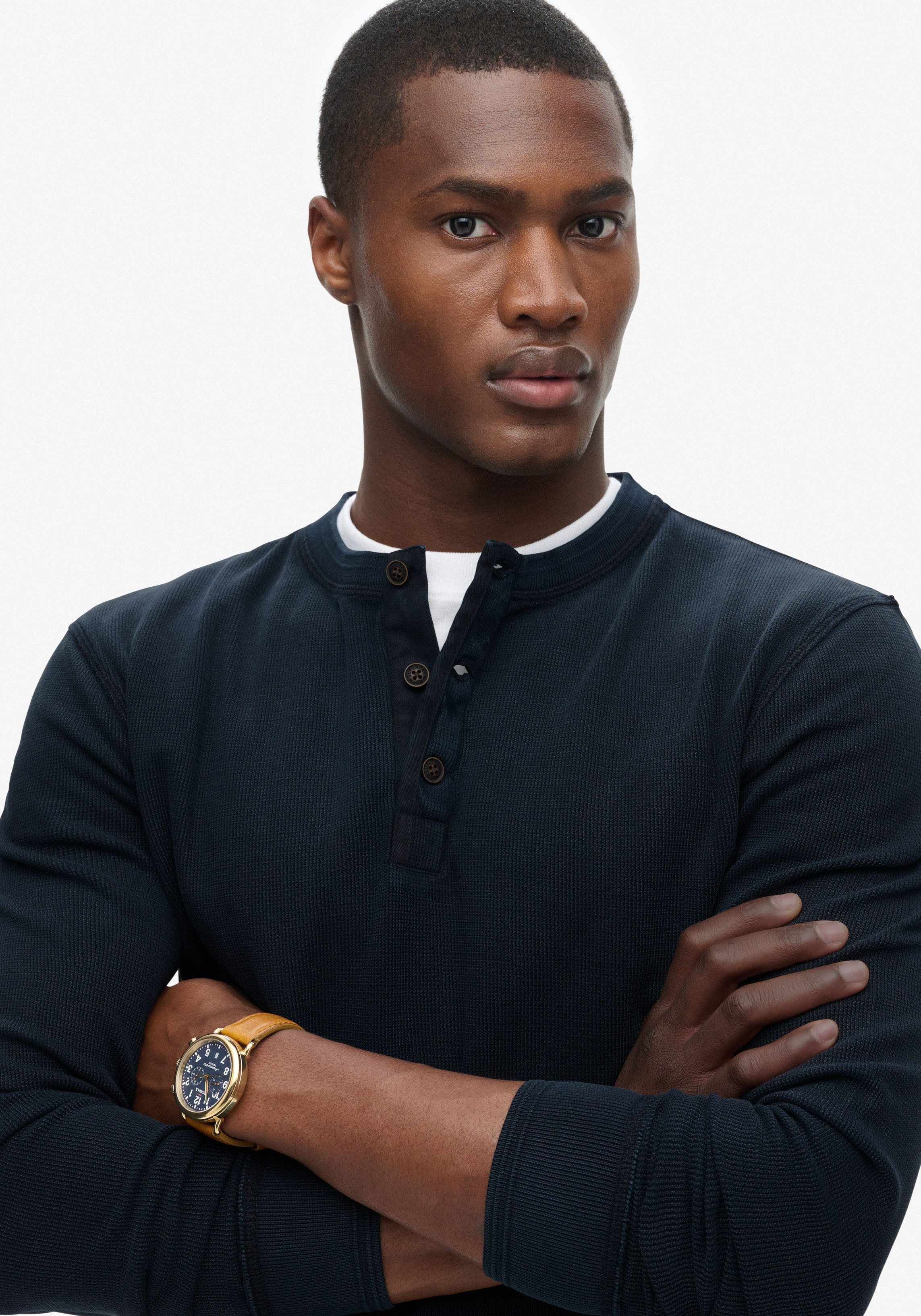 Superdry Langarmshirt Vintage Textured Grandad Top günstig online kaufen