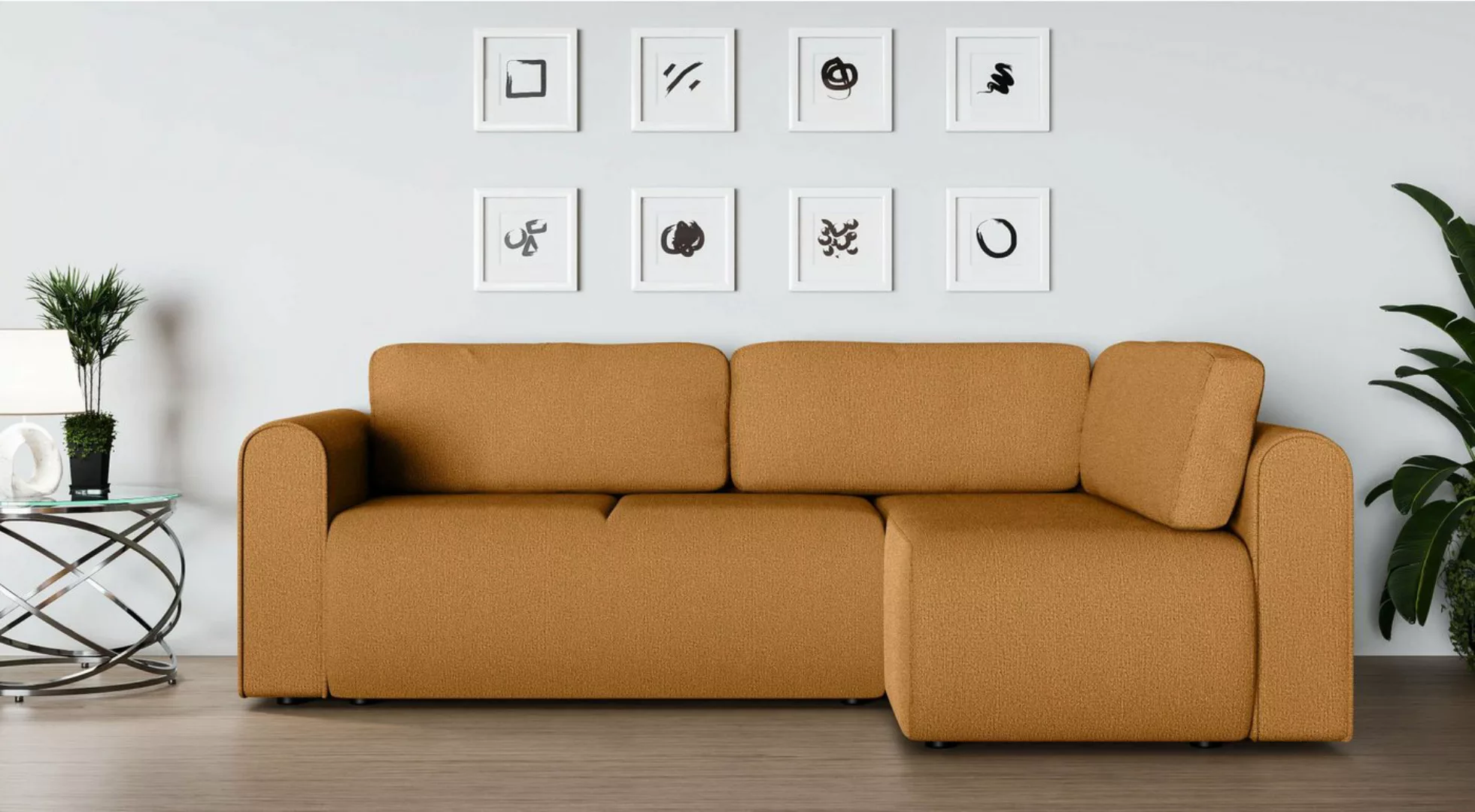 INOSIGN Ecksofa Ecksofa Zacharia wahlweise mit Bettfunktion, BxTxH 250x166x günstig online kaufen