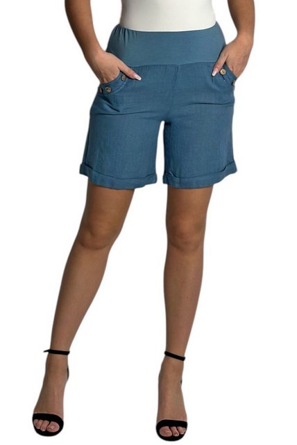 Mississhop Leinenhose 100 % Leinen Damen Shorts Leinenshorts Bermuda kurze günstig online kaufen