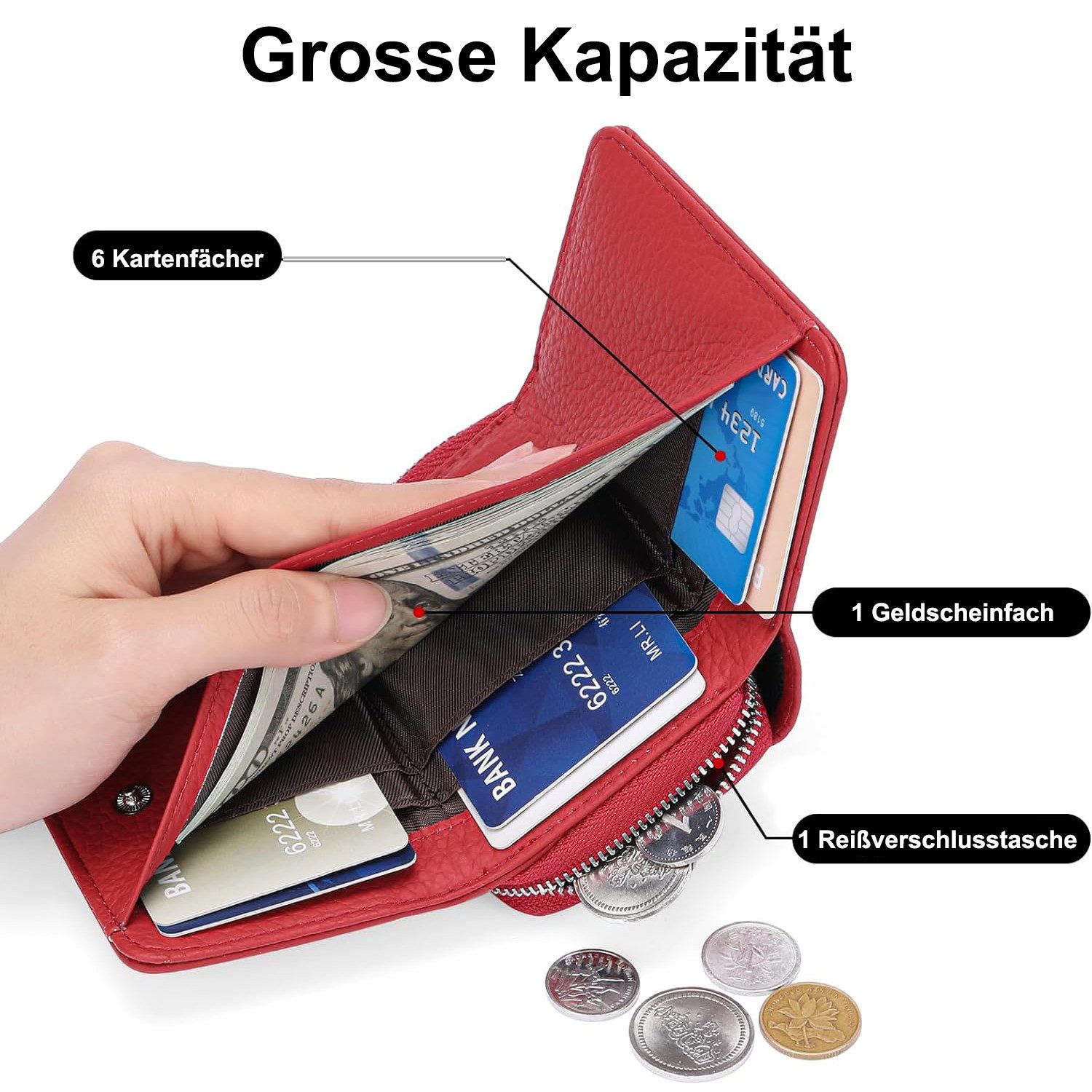 OKWISH Geldbörse Damen Geldbeutel Geld Beutel günstig online kaufen