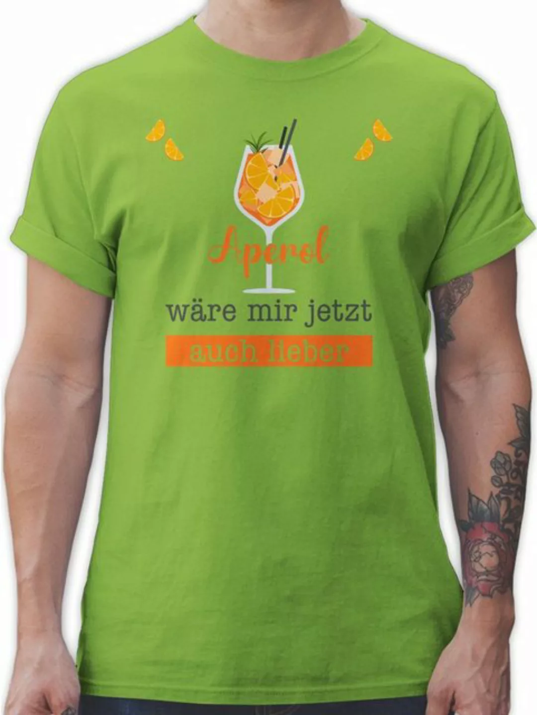 Shirtracer T-Shirt Aperol wäre mir jetzt auch lieber - Apreol Geschenk Lust günstig online kaufen