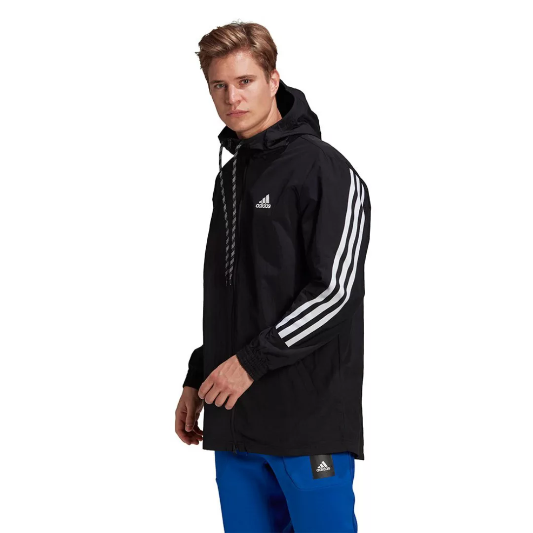 Adidas 3 Stripes Tape Jacke L Black / White günstig online kaufen