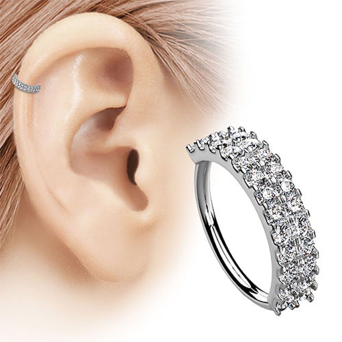 Taffstyle Nasenpiercing Piercing Biegbar filigrane Creole günstig online kaufen