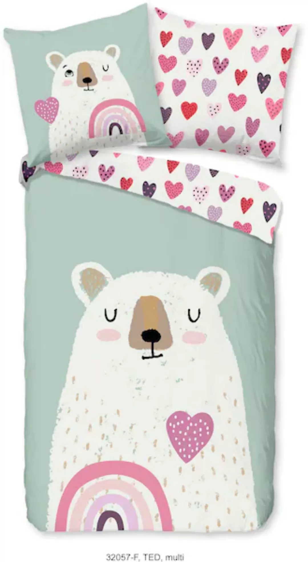 good morning Kinderbettwäsche »Ted«, Flanell, Biber, 135x200, Warm, Wende, günstig online kaufen