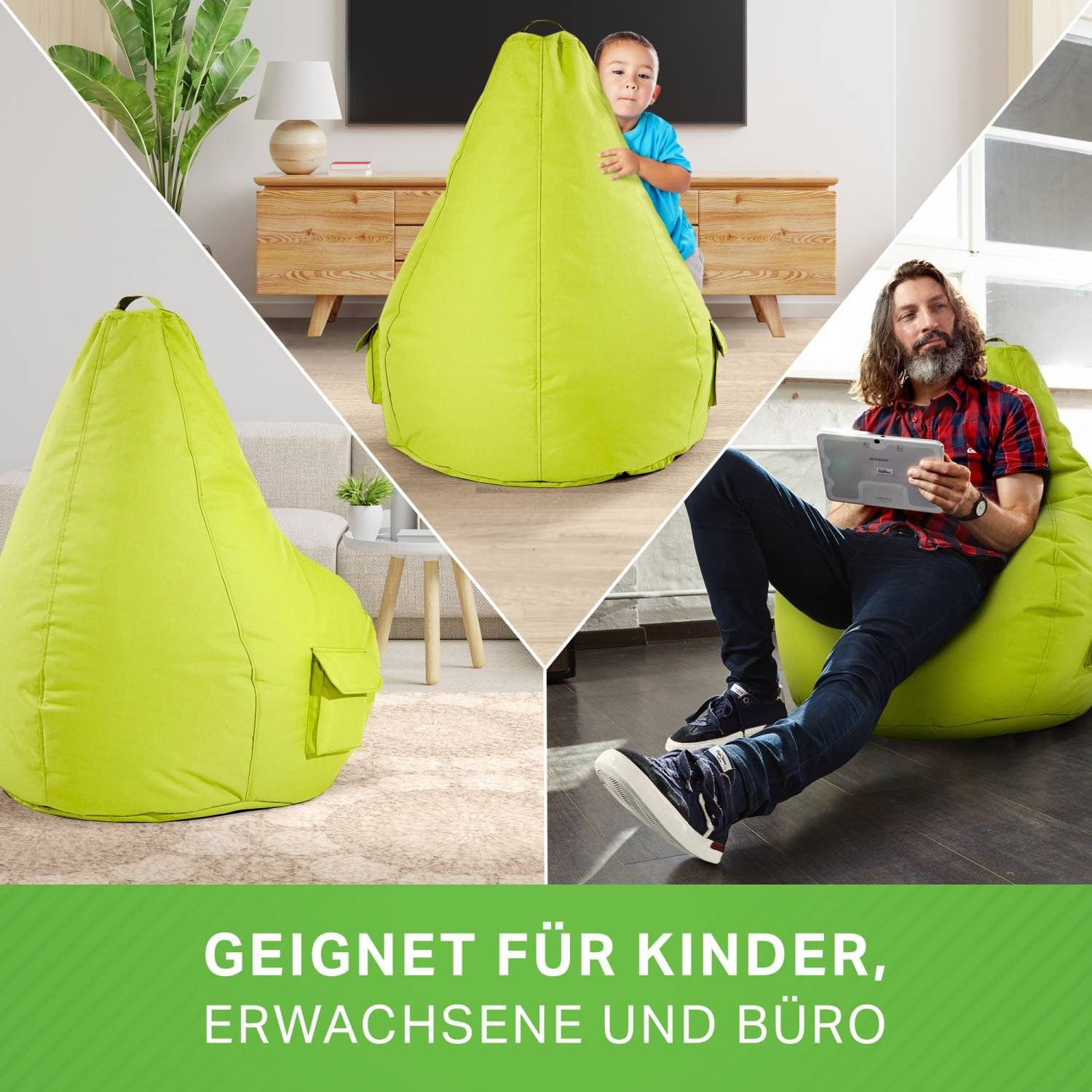 Green Bean Sitzsack Cozy+Cube (2er Set günstig online kaufen