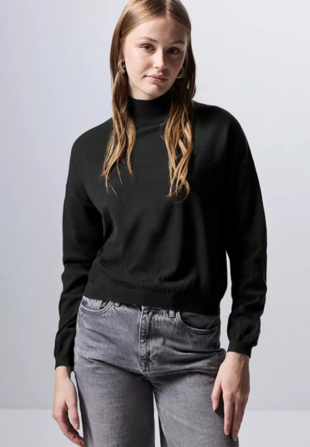 STREET ONE STUDIO Strickpullover, mit Elastiksaum günstig online kaufen