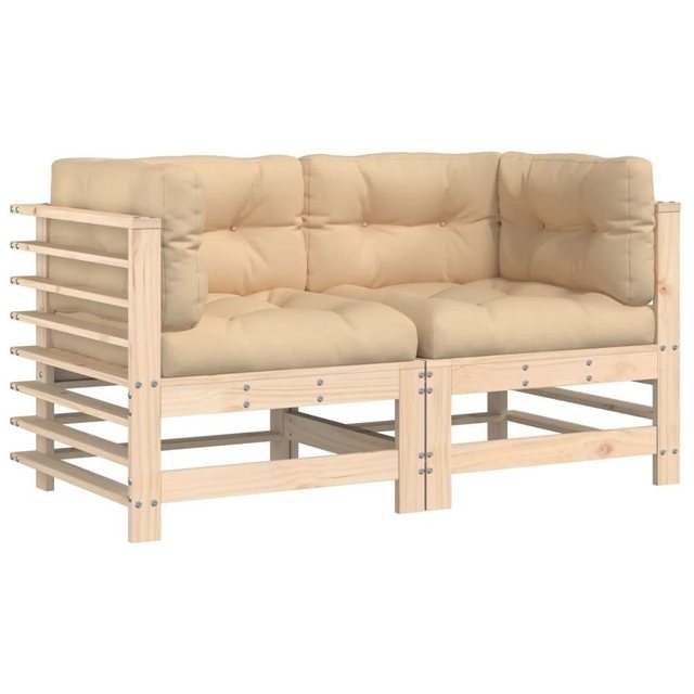 vidaXL Sofaelement Ecksofas mit Kissen 2 Stk. Massivholz Kiefer (1 St) günstig online kaufen