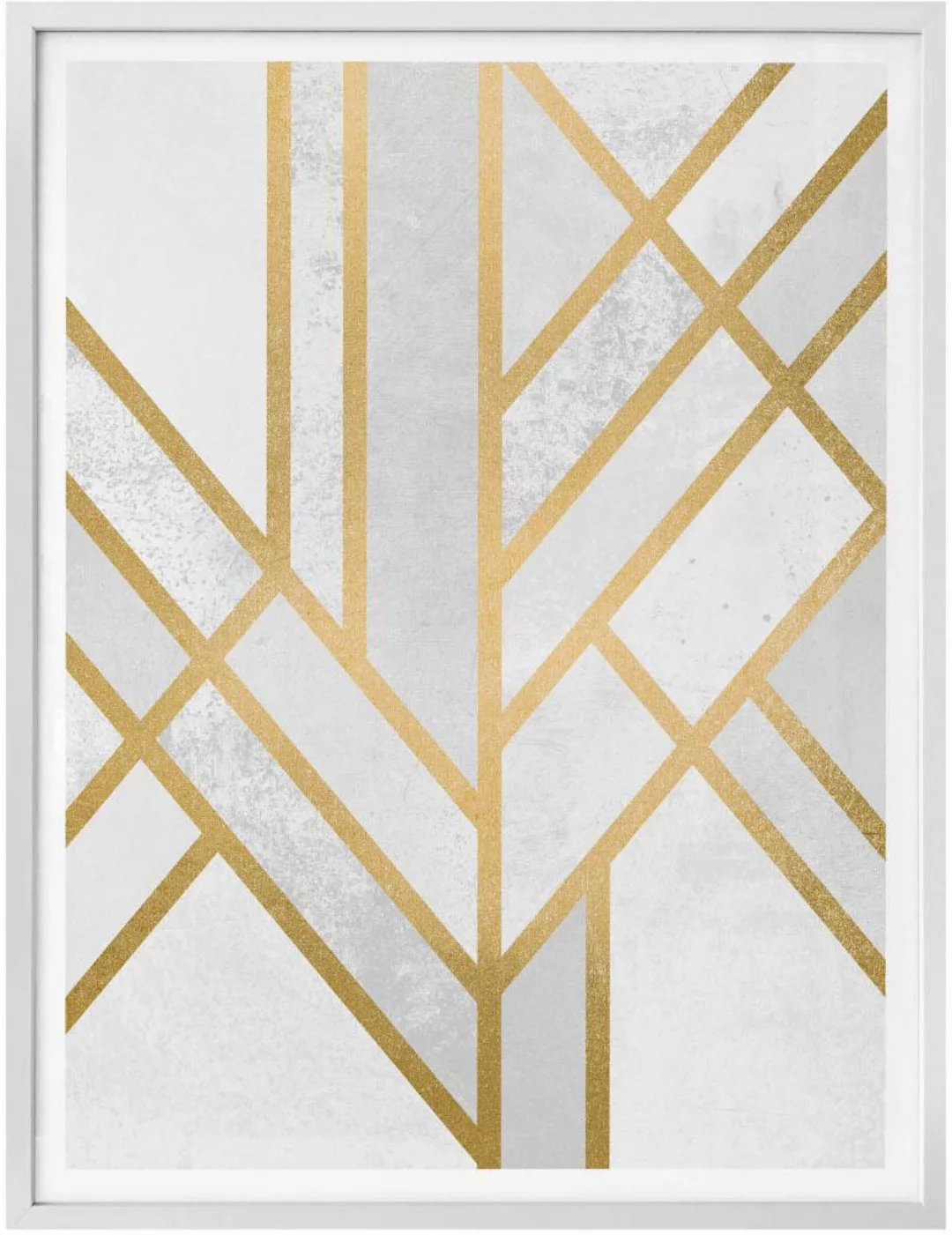Wall-Art Poster "Geometrie Gold", Schriftzug, (1 St.) günstig online kaufen