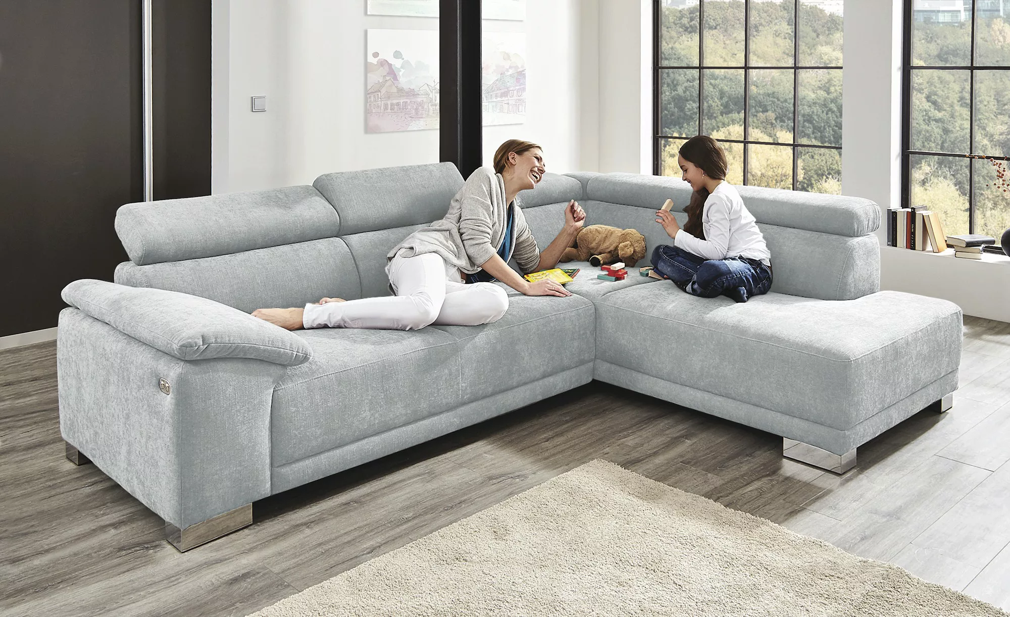 Ecksofa  Chocolo ¦ blau ¦ Maße (cm): B: 270 H: 76 T: 205.0 Polstermöbel > S günstig online kaufen