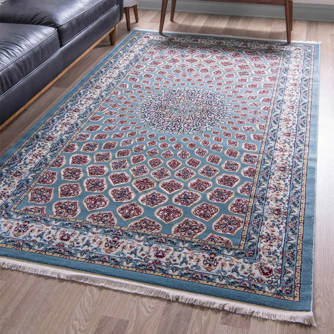 Teppich im orientalischen Stil 150x245 cm Blau mehrfarbig günstig online kaufen