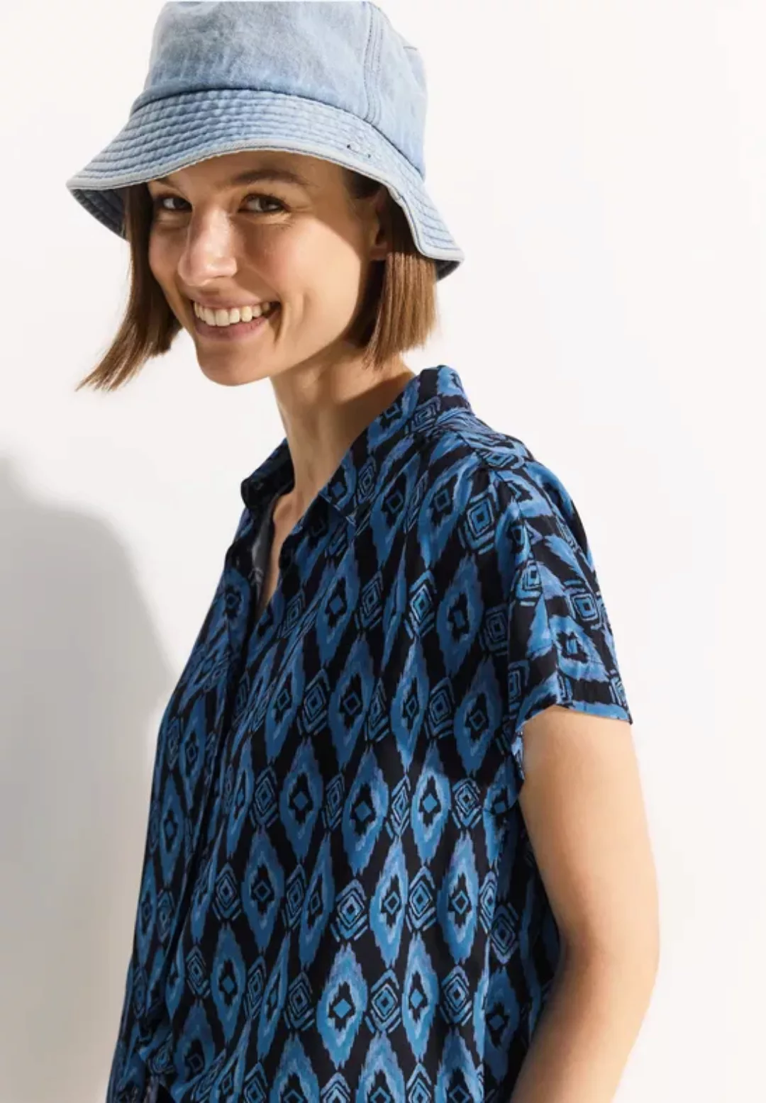 Bluse mit tonalen Print günstig online kaufen