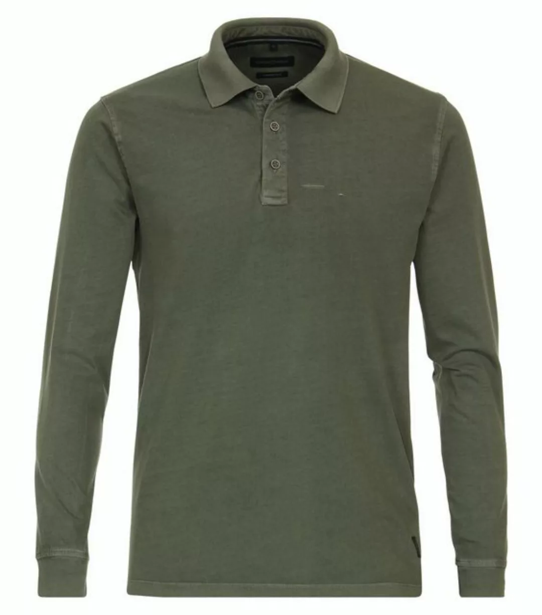 Casa Moda Vintage Longsleeve Poloshirt Grün - Größe M günstig online kaufen