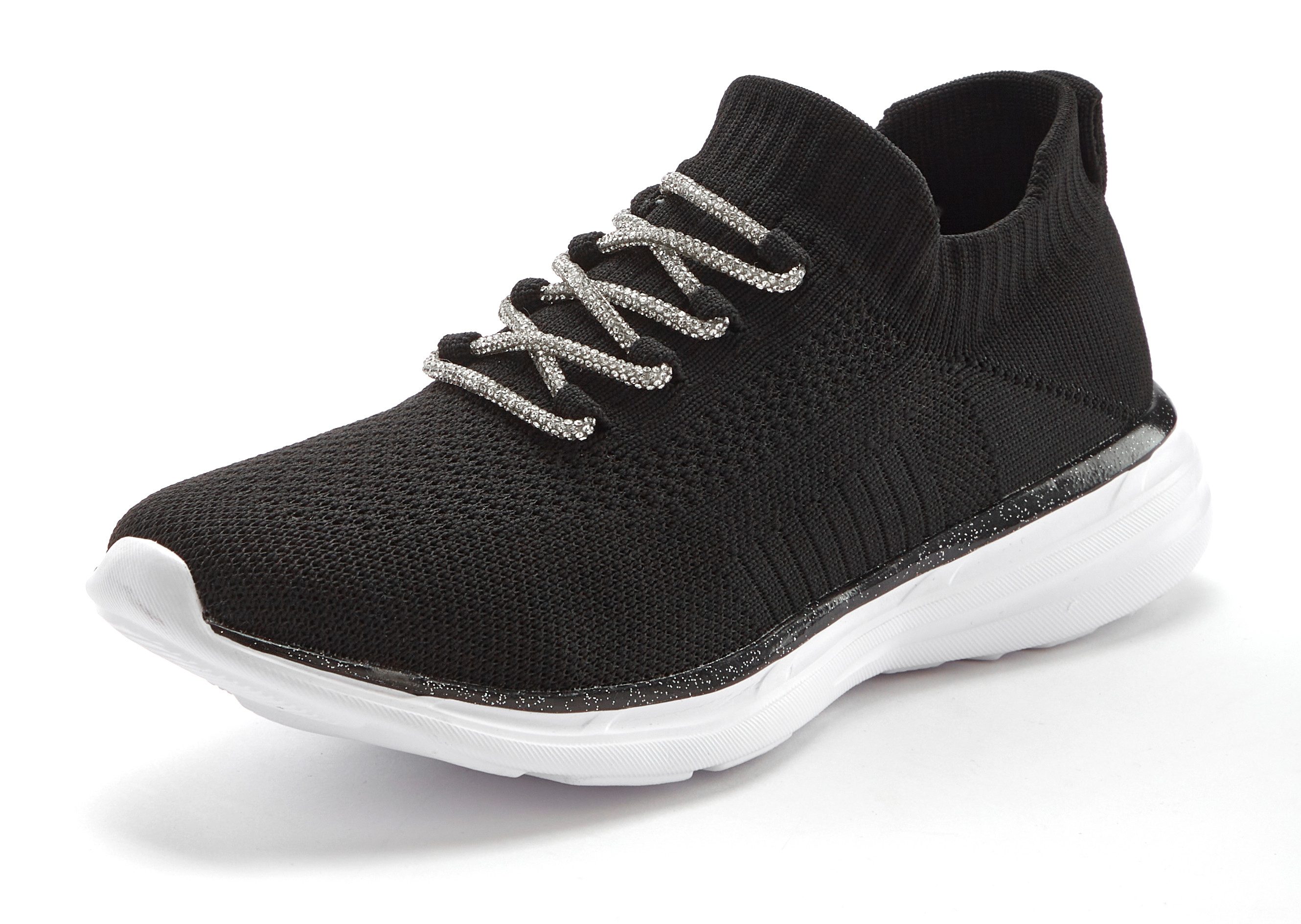 LASCANA Sneaker mit modischer Glitzerschnürung VEGAN günstig online kaufen