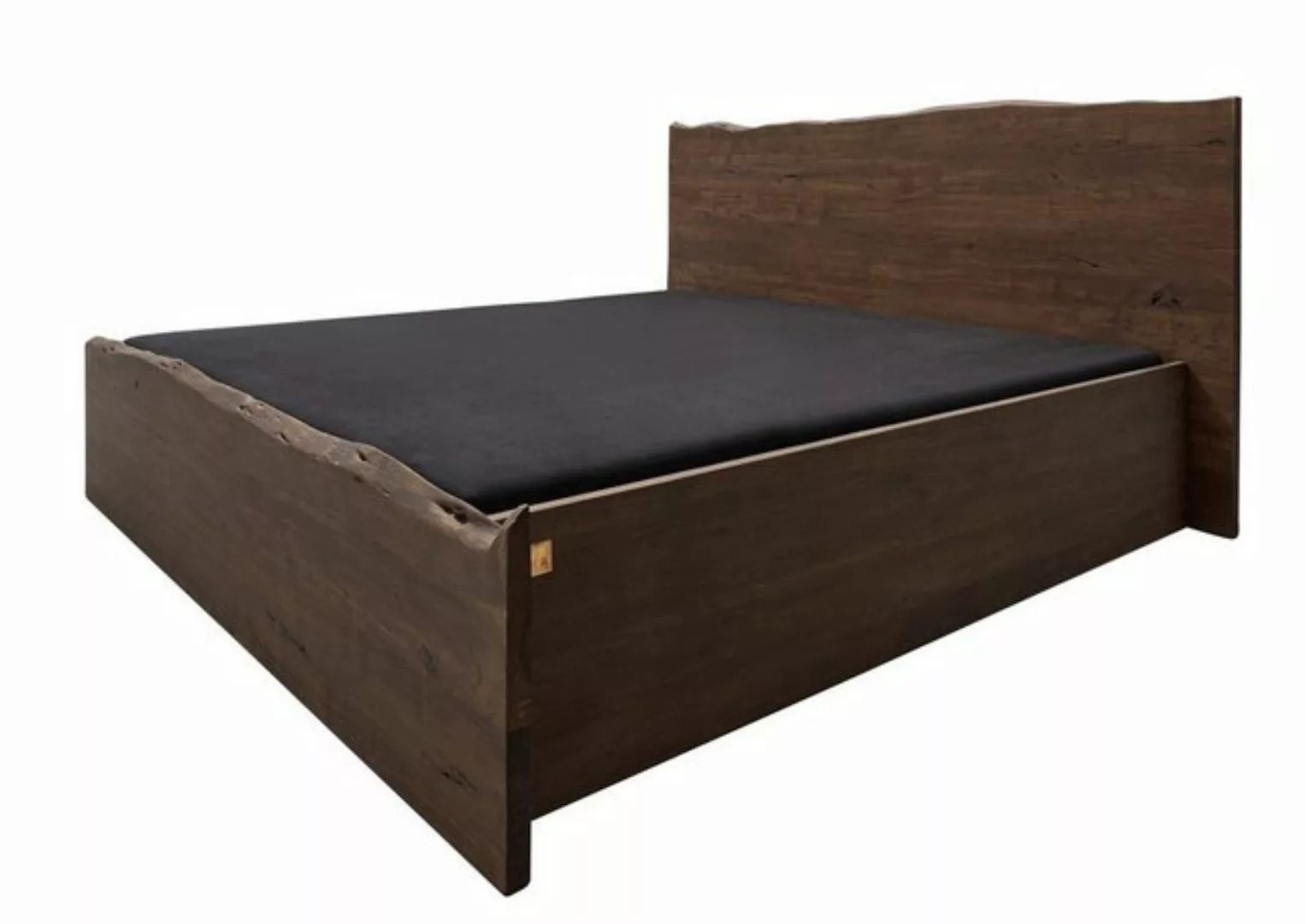 Massivmoebel24 Massivholzbett Bett Akazie 200x200x105 braun lackiert PURE A günstig online kaufen
