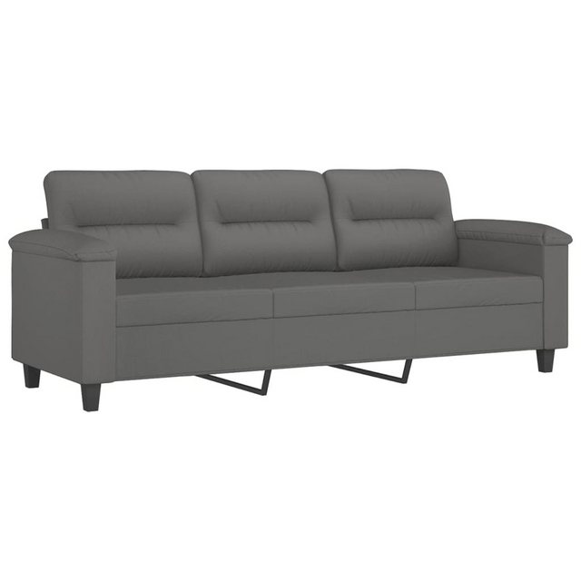 vidaXL Sofa 3-Sitzer-Sofa Dunkelgrau 180 cm Mikrofasergewebe günstig online kaufen