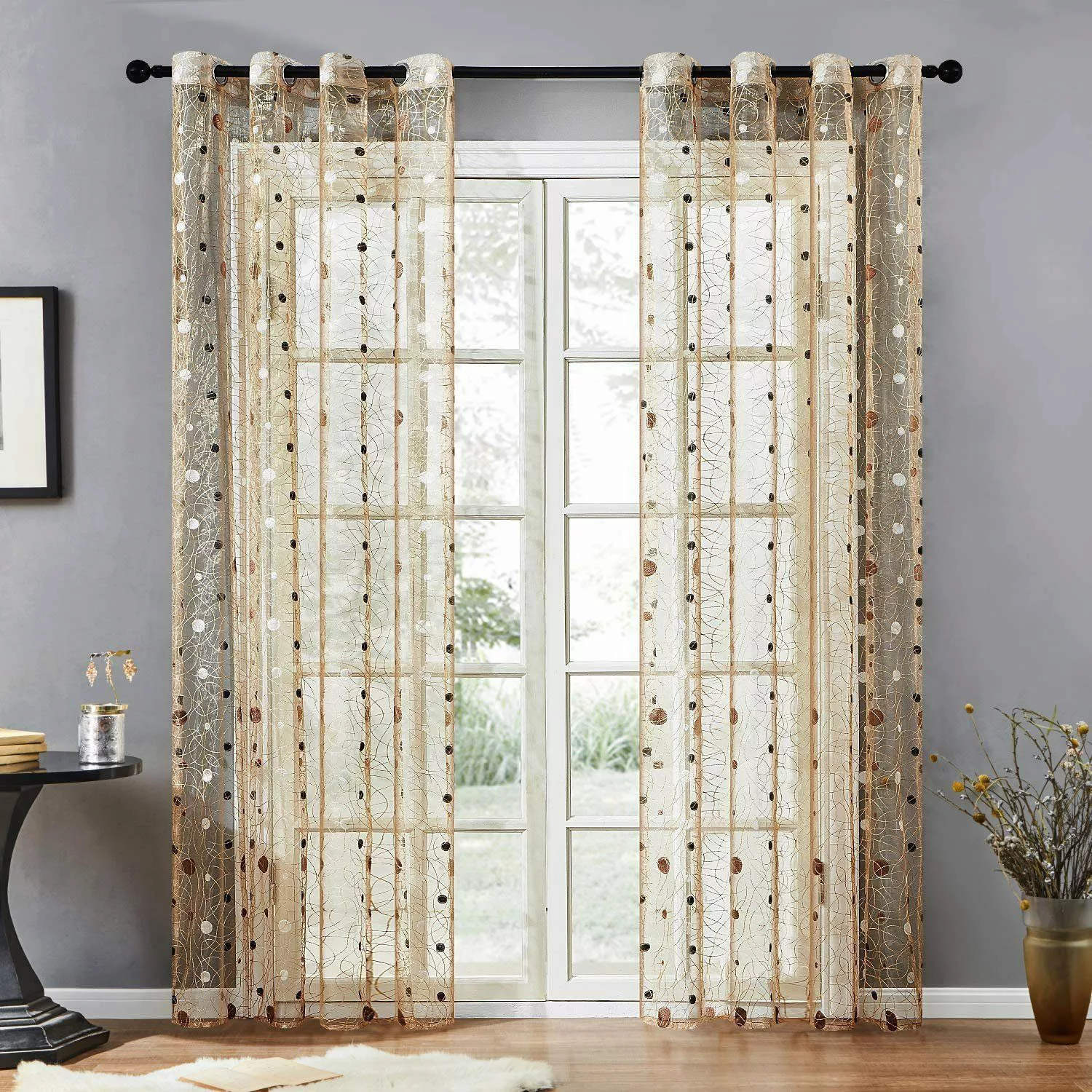 BYSURE Gardine, Ösen (2 St), halbtransparent, günstig online kaufen