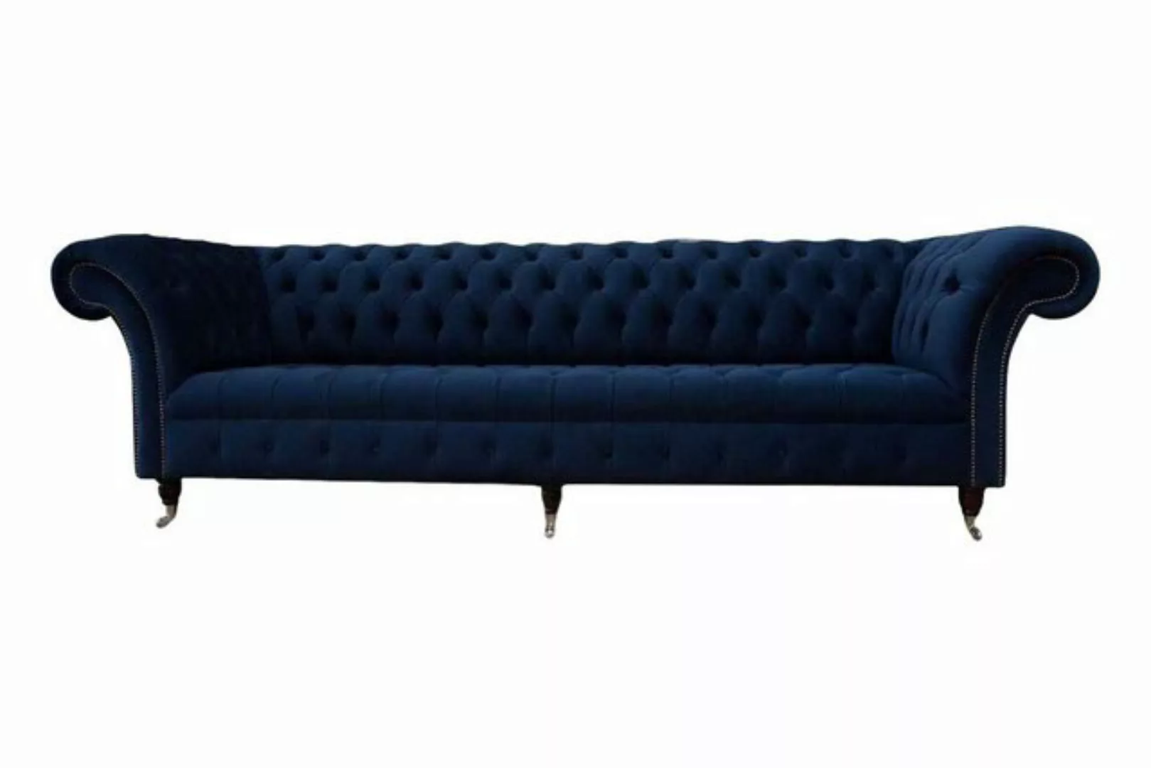 JVmoebel Sofa Blaues Sofa Chesterfield Sofas 4 Sitzer Couch Polster Stoff N günstig online kaufen