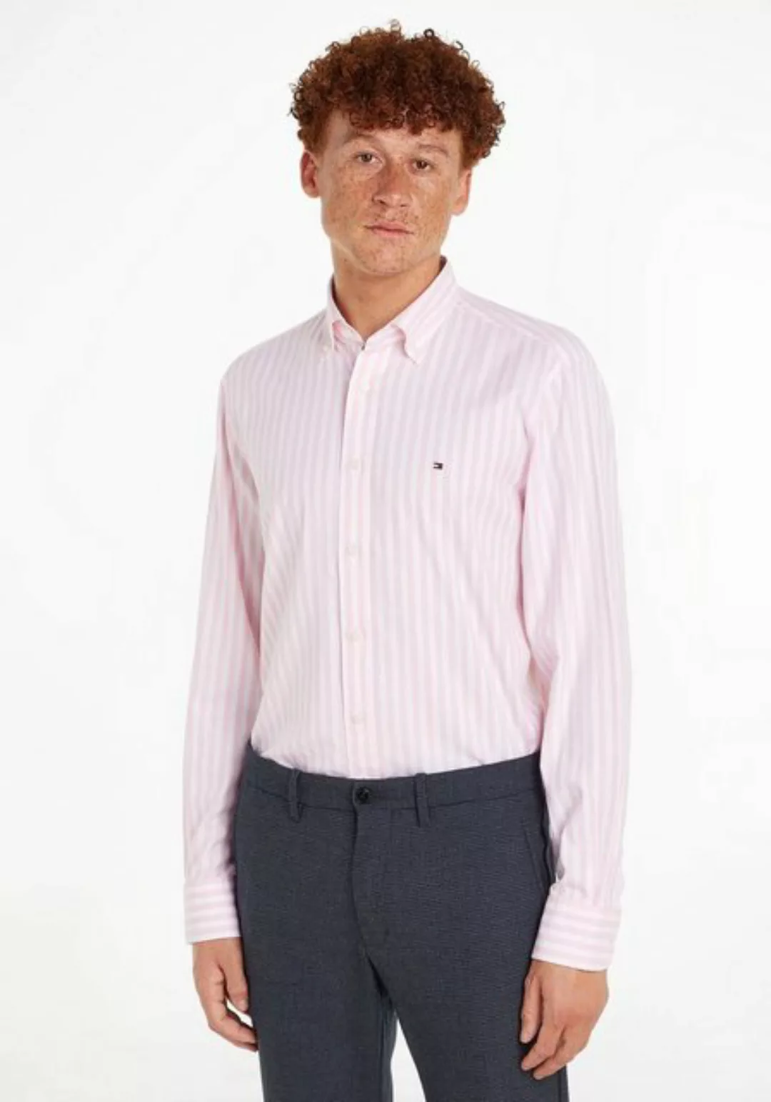 Tommy Hilfiger TAILORED Langarmhemd CL-W ROYAL OXF STRIPE RF SHIRT mit Butt günstig online kaufen