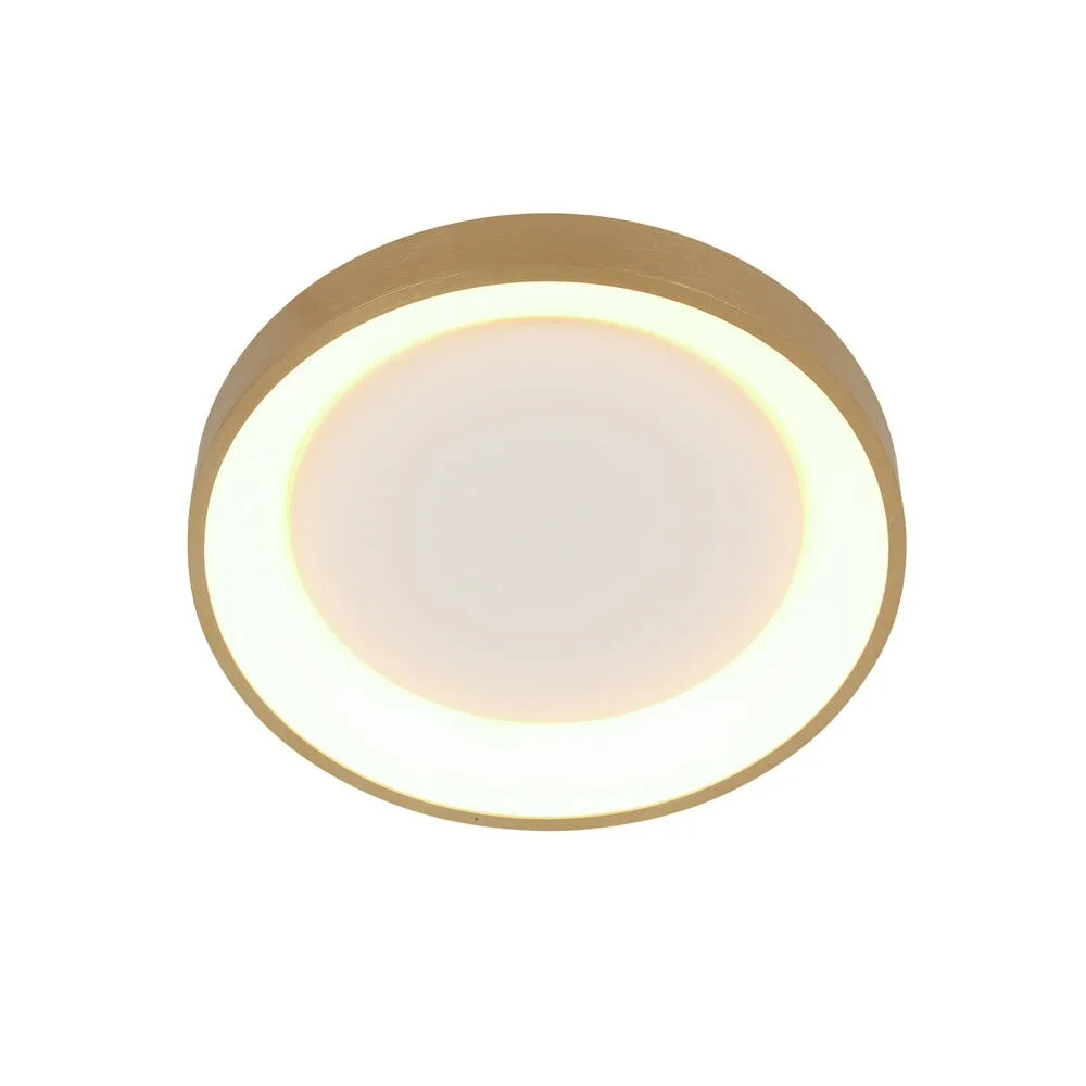 LED Deckenleuchte Ringlede in Gold und Weiß 2x 10W 1600lm günstig online kaufen