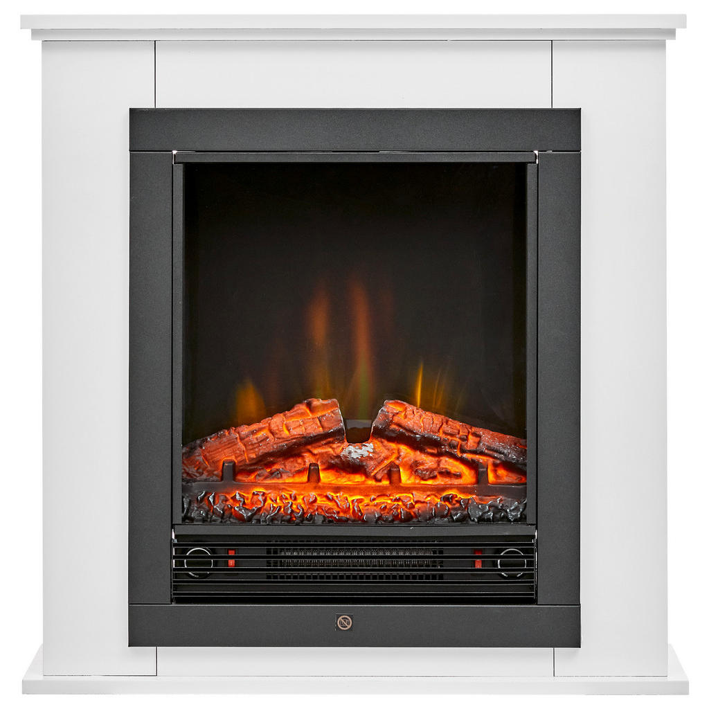 CLASSIC FIRE Elektrischer-Kamin 871125200410 weiß schwarz Glas Metall B/H/T günstig online kaufen