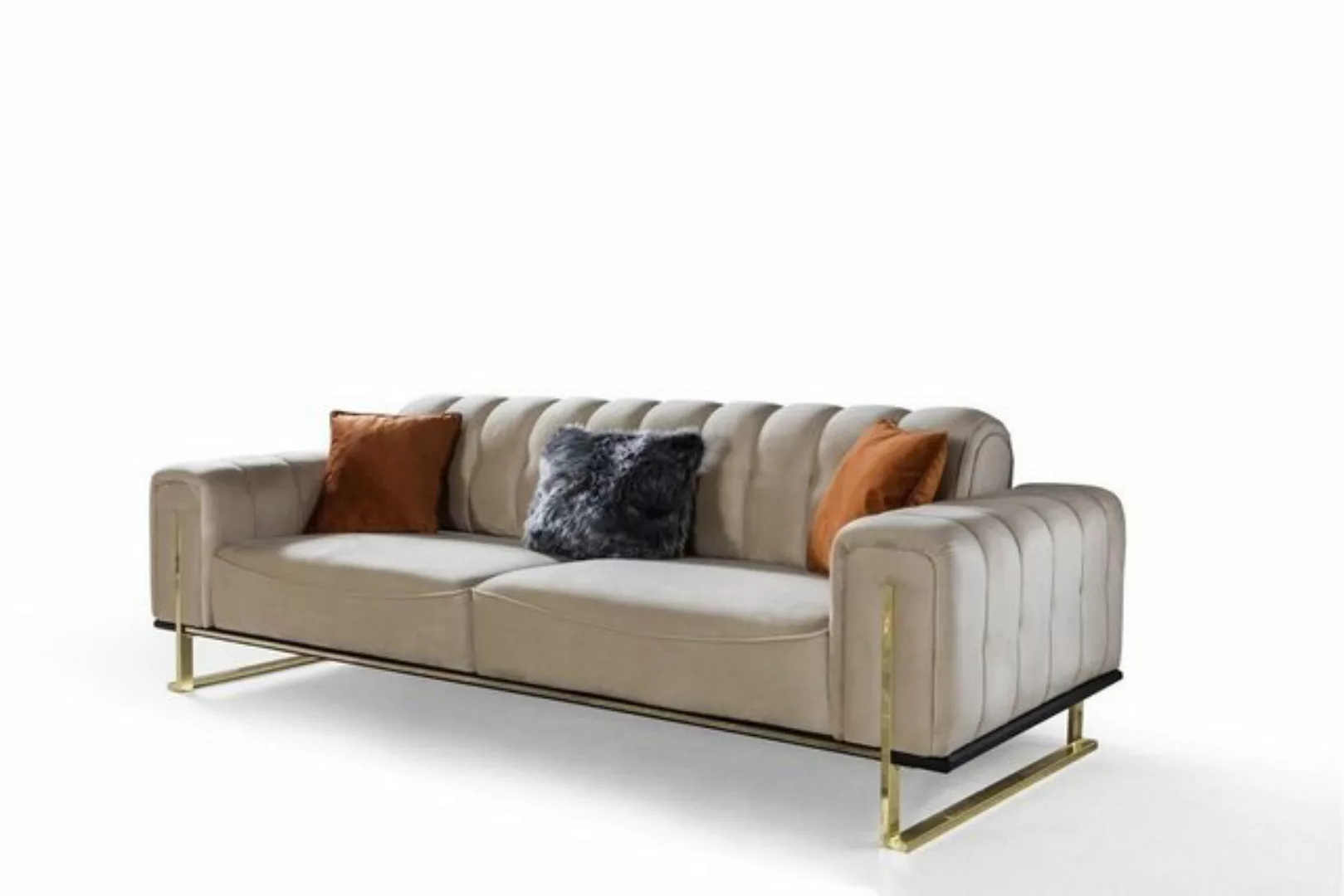 JVmoebel 3-Sitzer Sofa 3 Sitzer Modern Möbel Beige Farbe Wohnzimmer Luxus C günstig online kaufen