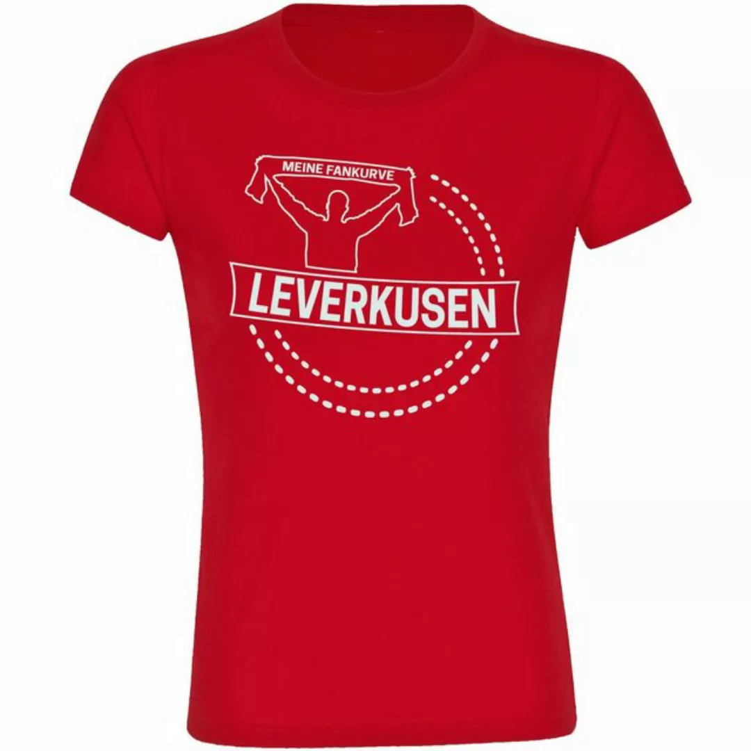 multifanshop T-Shirt Damen Leverkusen - Meine Fankurve - Frauen günstig online kaufen