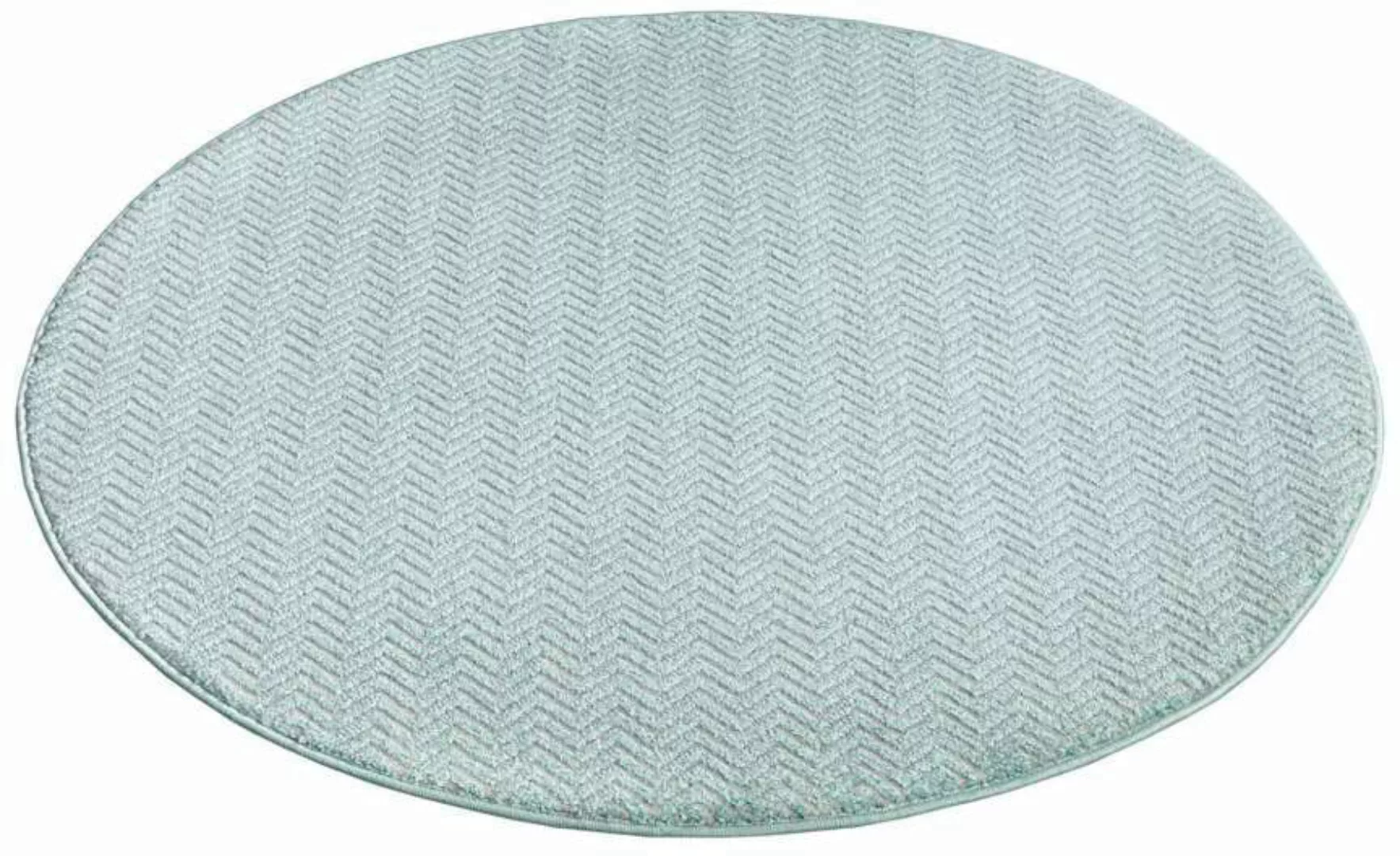 Carpet City Teppich »Friseé-Teppich FANCY805«, rund, 12 mm Höhe, Kurzflor, günstig online kaufen