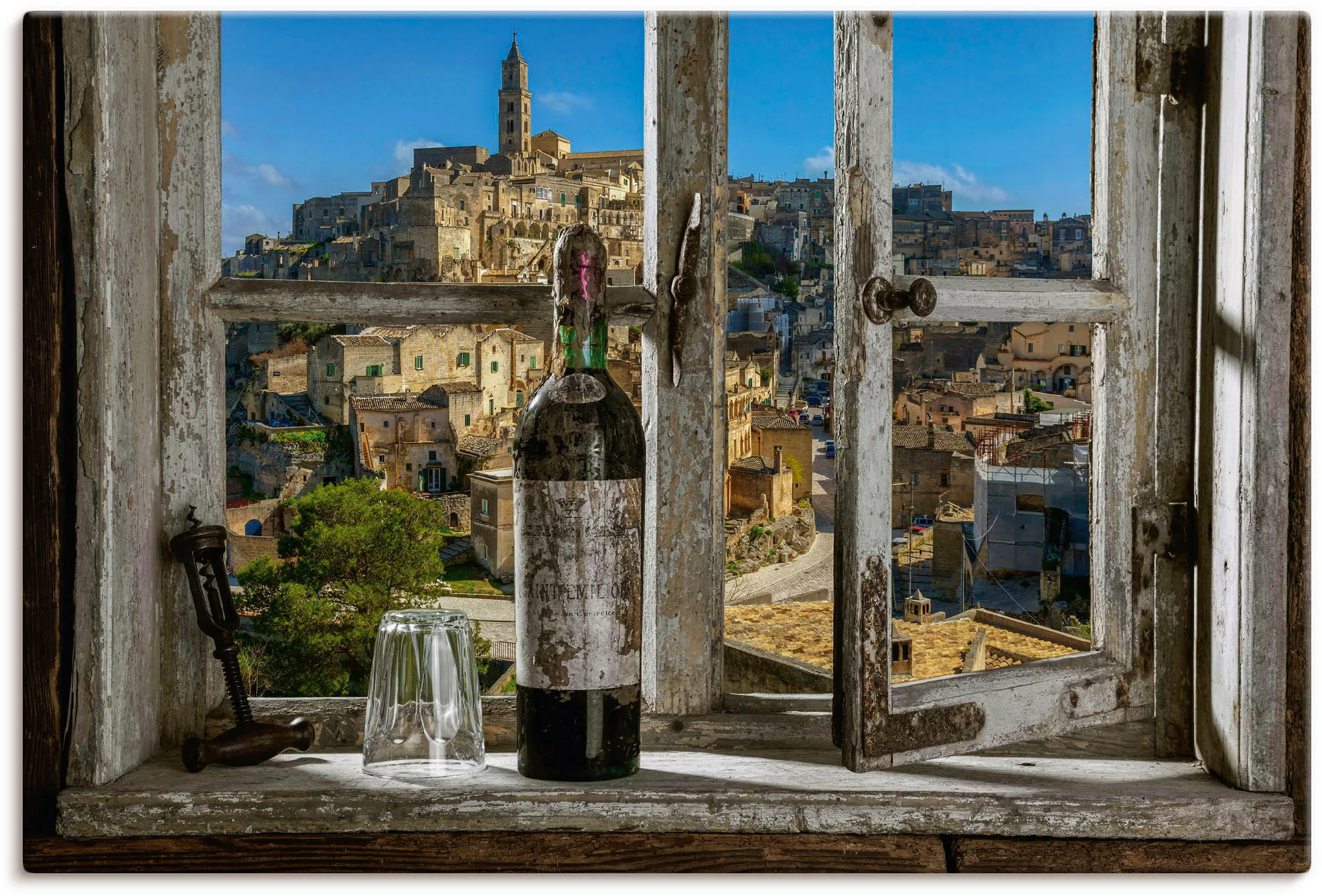 Artland Wandbild »Blick aus dem Fenster Matera, Italien«, Fenster & Türen, günstig online kaufen