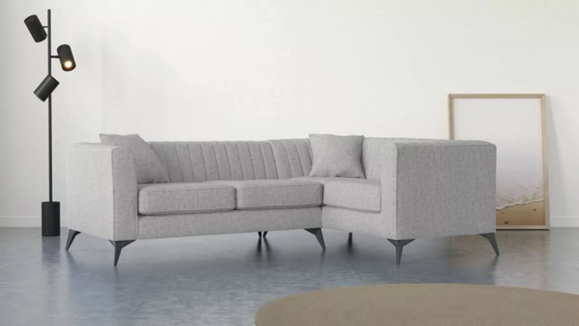 Places of Style Ecksofa "MATTHEW B/T/H: 240/167/74 cm", L-Form, Steppung im günstig online kaufen