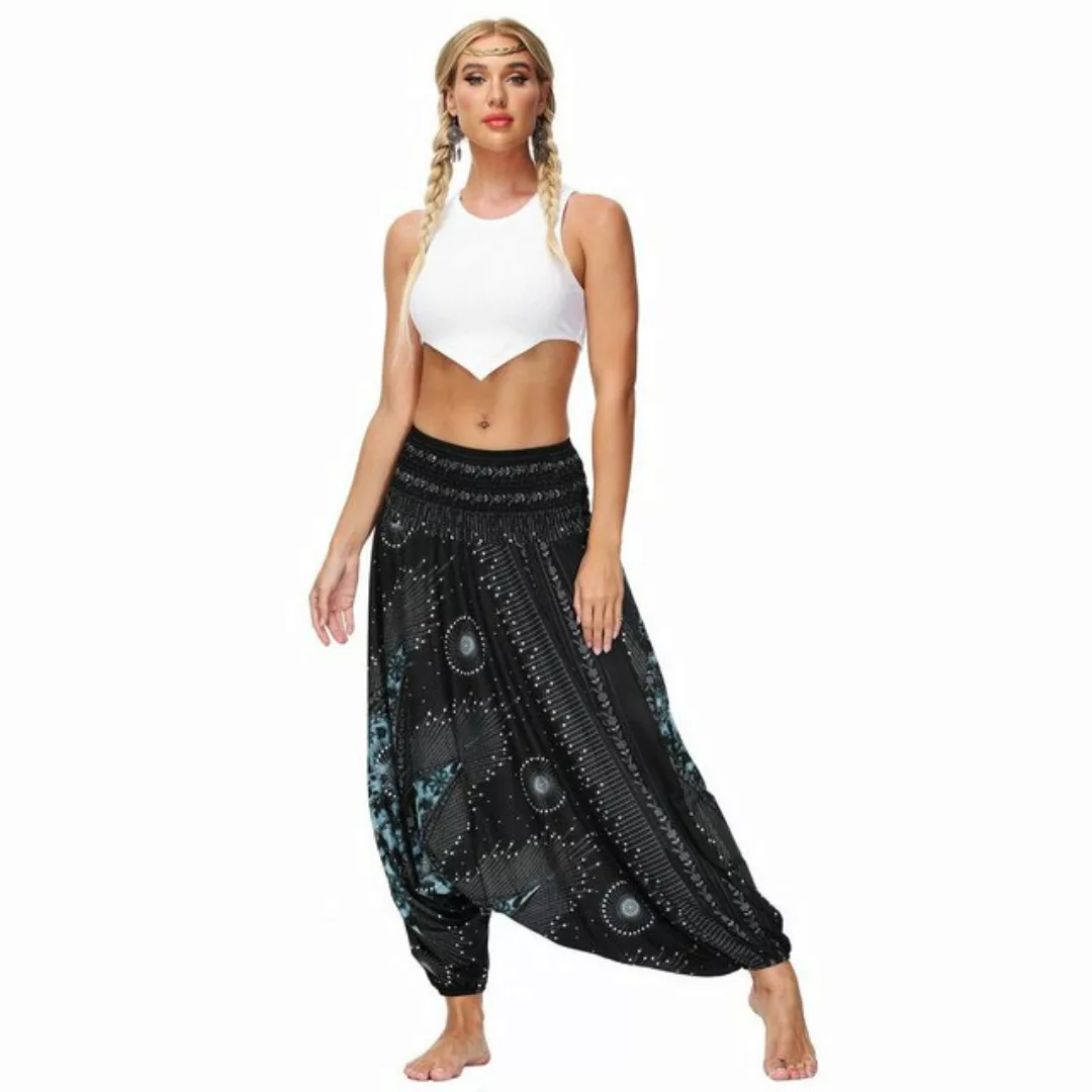 AUKUU Loungepants Große Größe, lockere bündchenbesetzte Hose im Bohemian-St günstig online kaufen