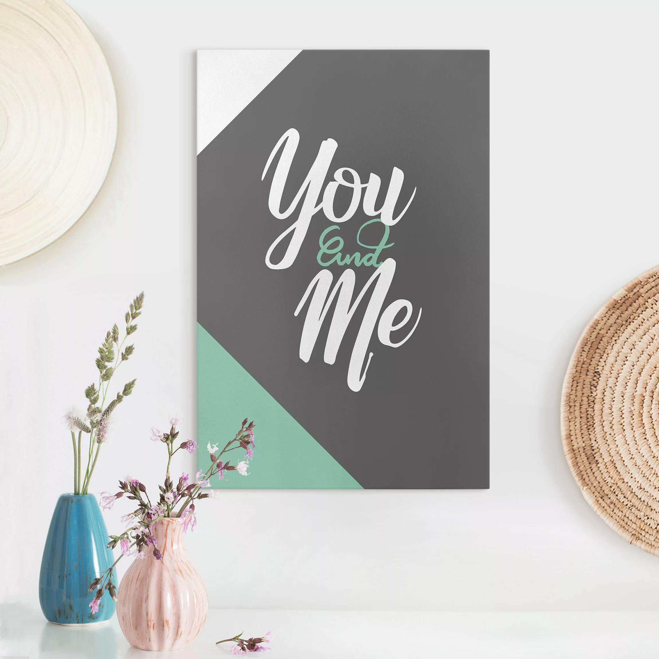 Leinwandbild You and Me Grafische Komposition günstig online kaufen