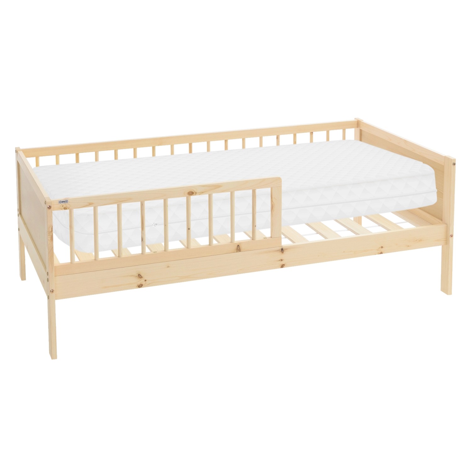 ML-Design Kinderbett 80x160cm mit Matratze Natur Einzelbett für Kinder günstig online kaufen