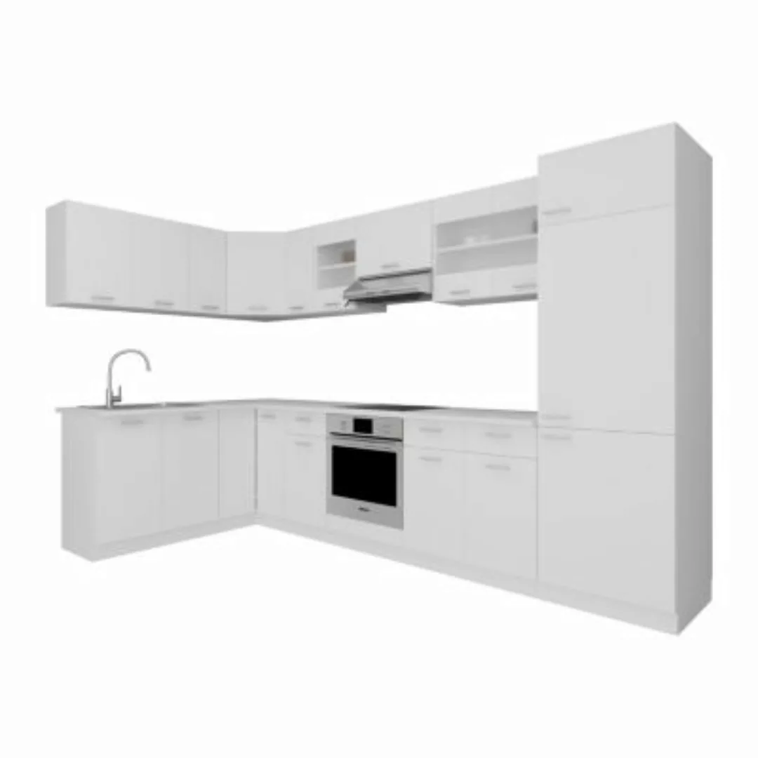 VCM 13-tlg Winkelküche Eckküche Küchenzeile Küchenblock Komplettküche 328 x günstig online kaufen