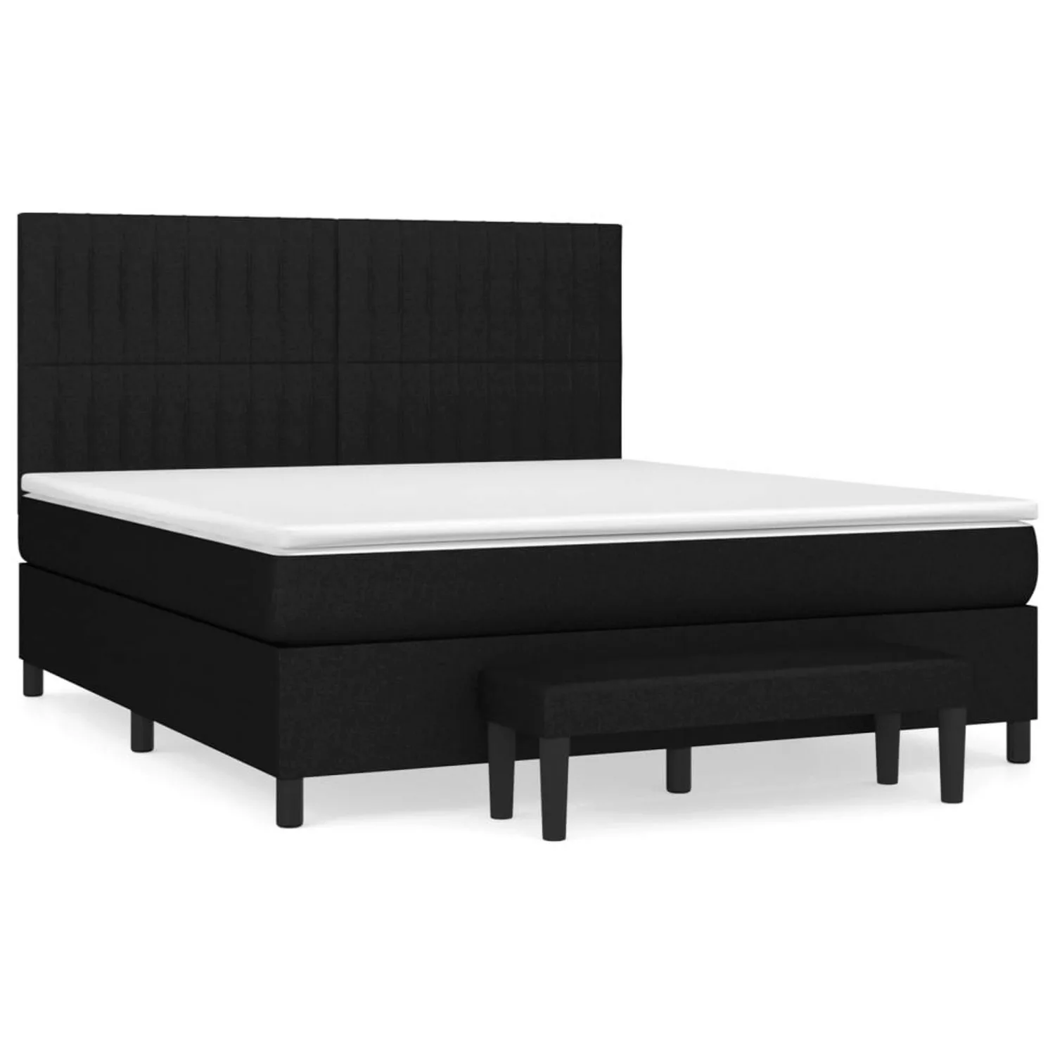 vidaXL Boxspringbett mit Matratze Schwarz 180x200 cm Stoff1370941 günstig online kaufen