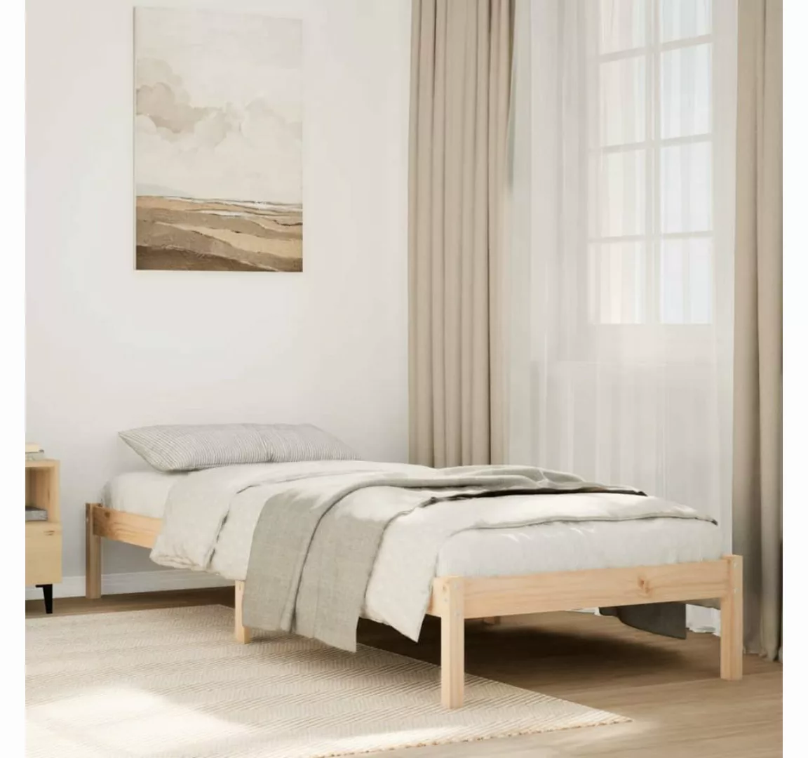 vidaXL Bett, Massivholzbett Extra Lang ohne Matratze 90x210 Kiefernholz günstig online kaufen